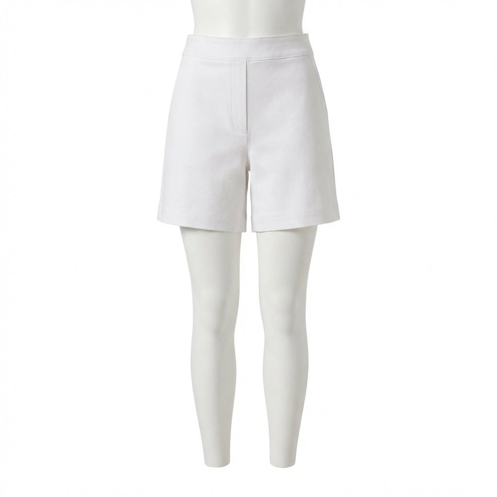 Short color blanco y plateado