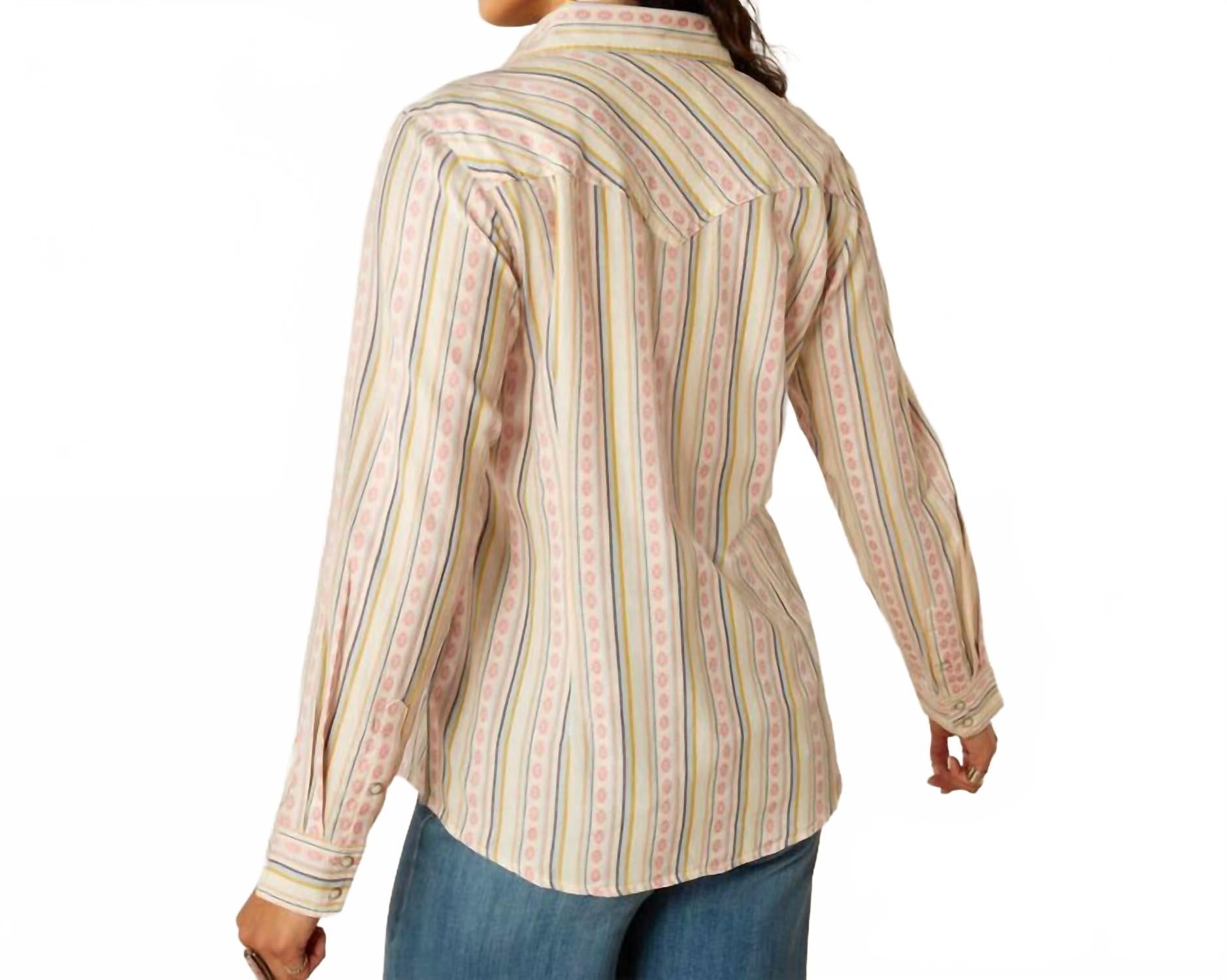 Camisa de manga larga color crema
