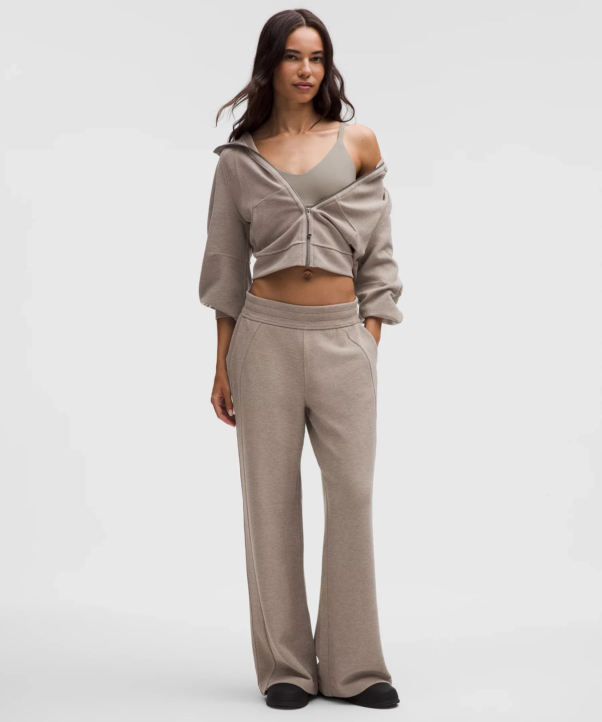 Pantalón de pierna ancha de tiro medio