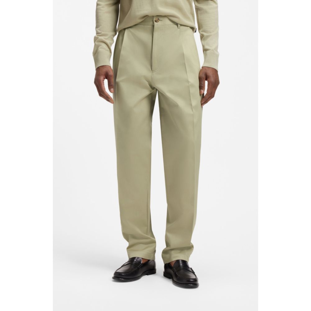 Pantalón de algodón de corte amplio