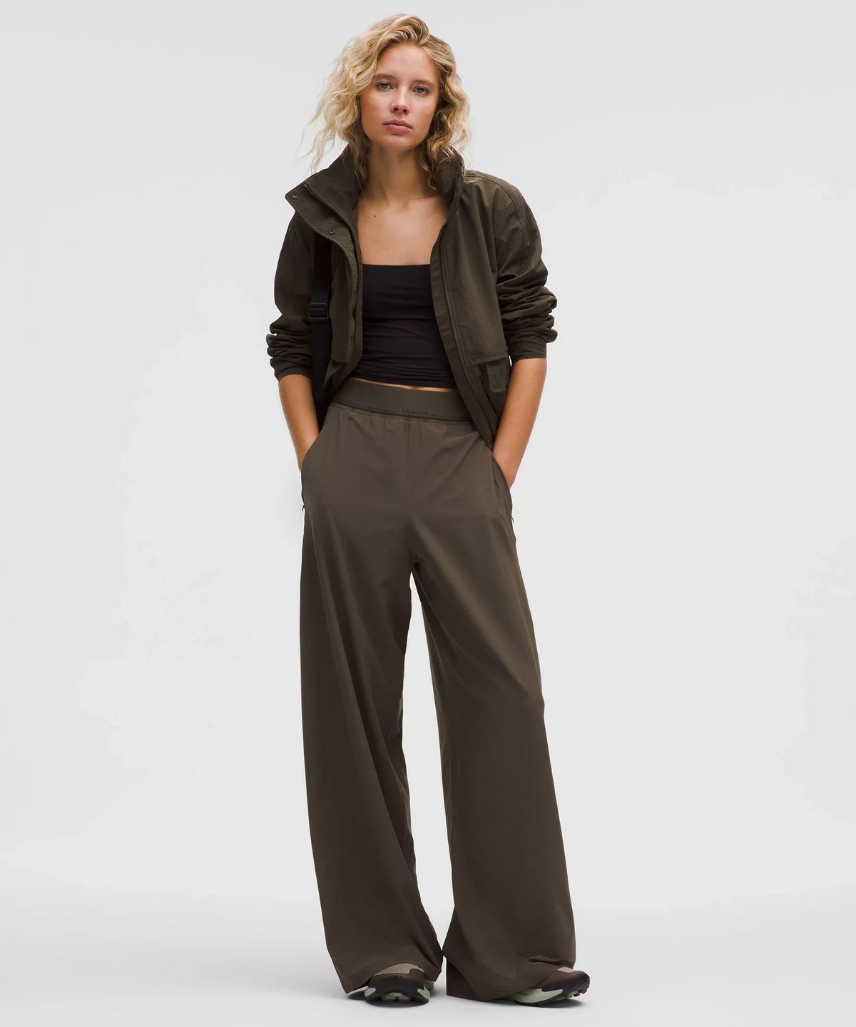 Pantalón de pierna ancha de tiro alto