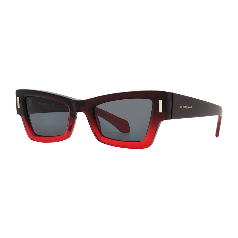 Gafas color gris oscuro y rojo