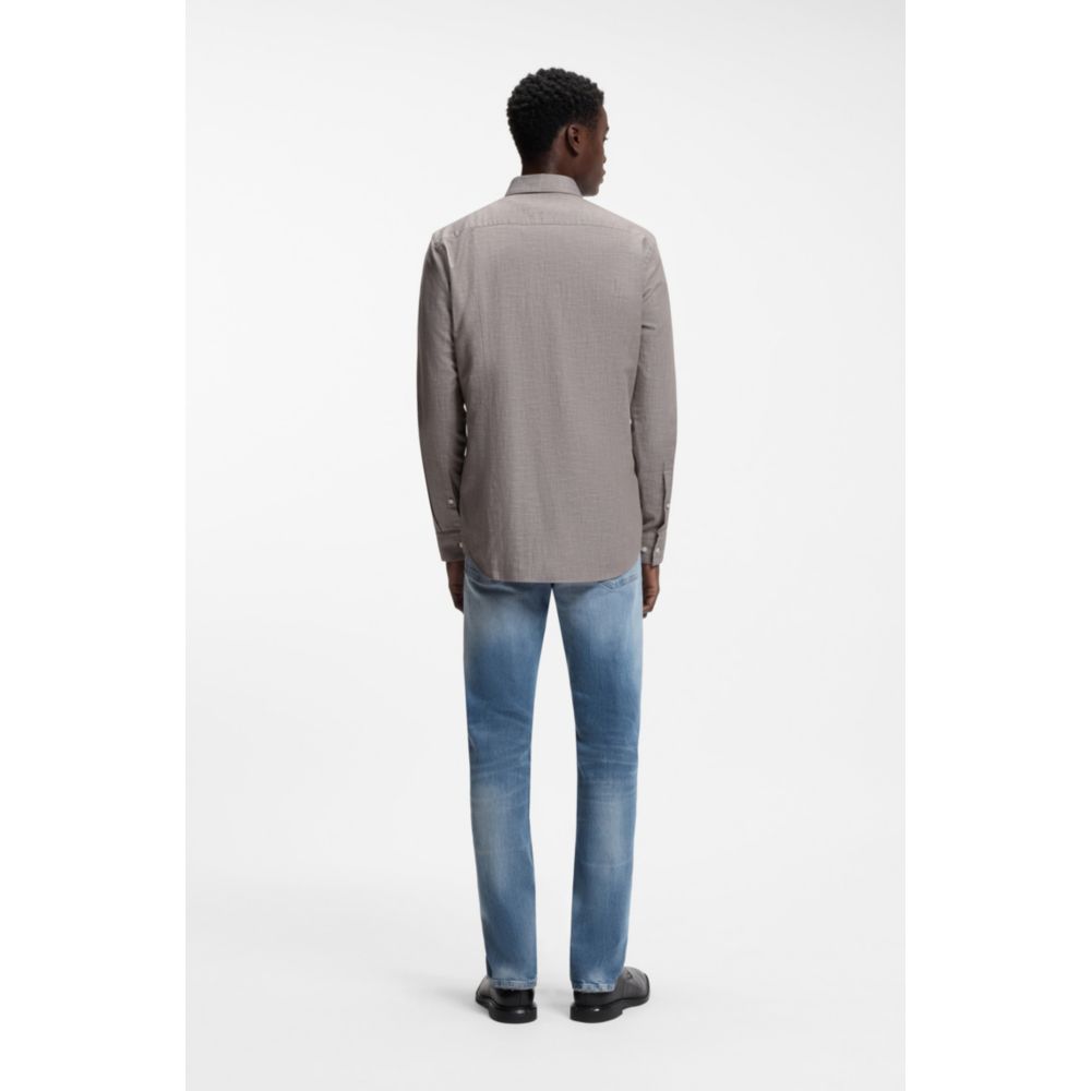 Camisa de algodón de corte ajustado