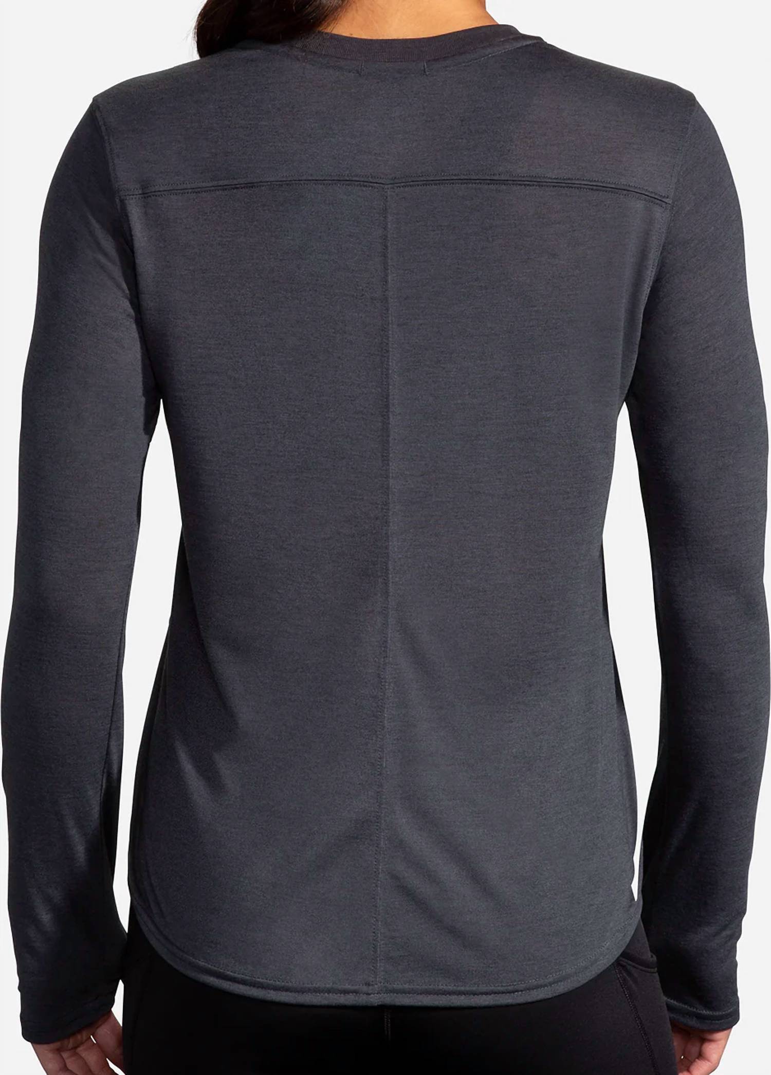 Camiseta de mujer de manga larga color gris oscuro