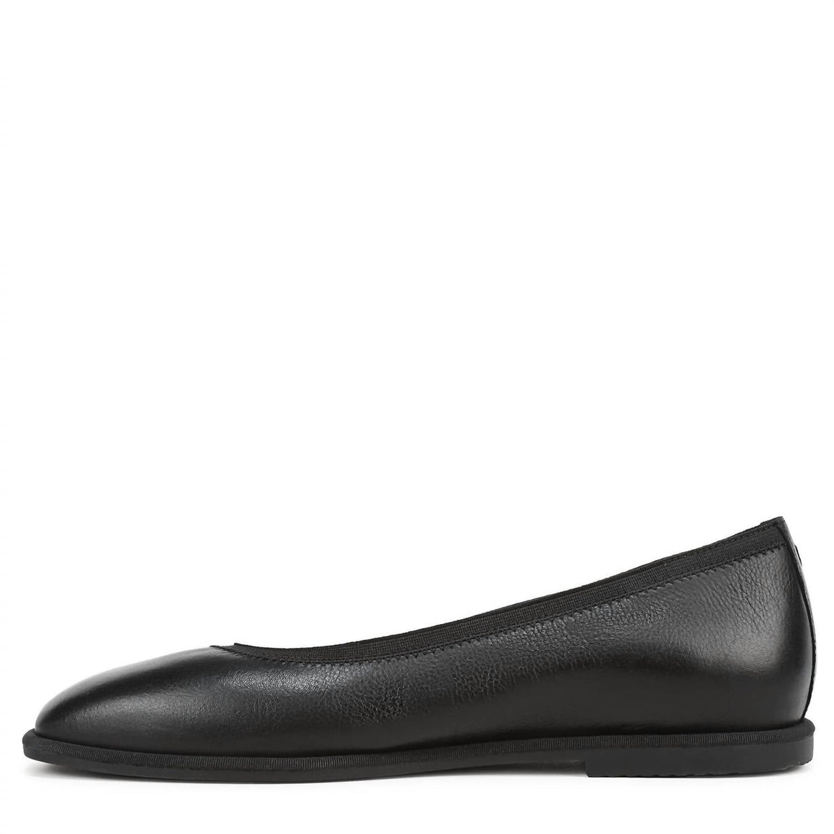 Zapatos planos de mujer de cuero color negro