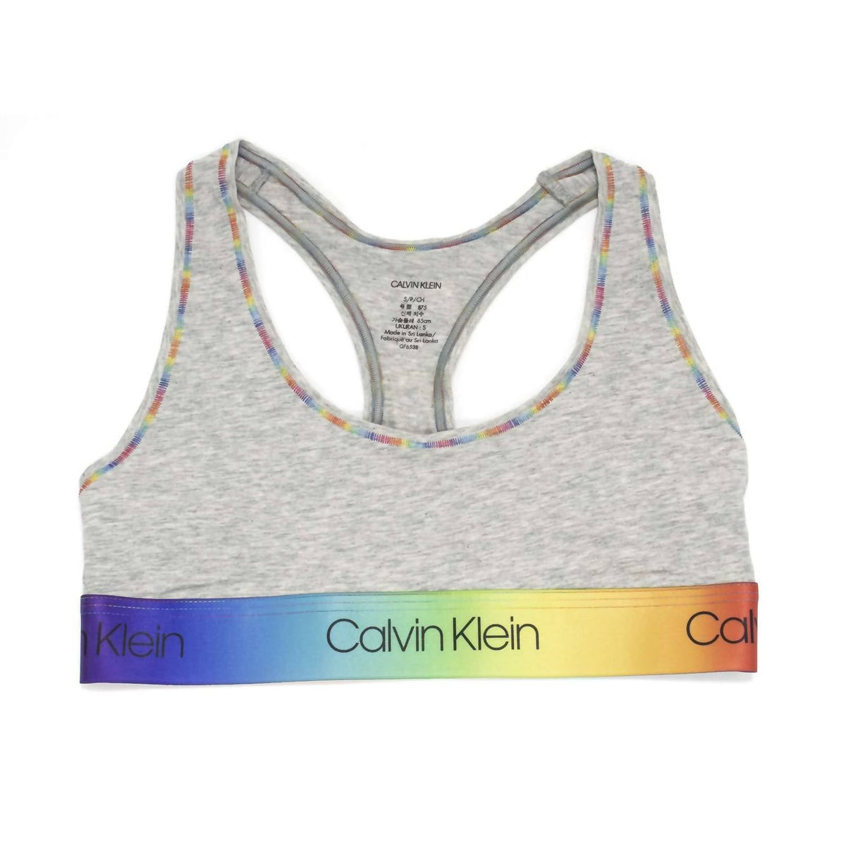 Bralette de mujer de algodón color gris