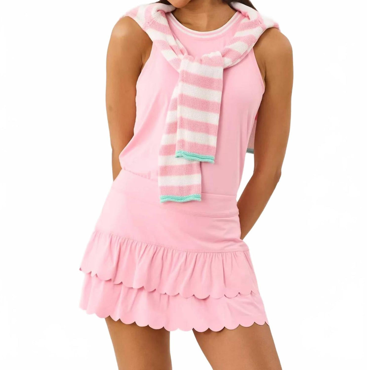Camiseta sin mangas color rosado
