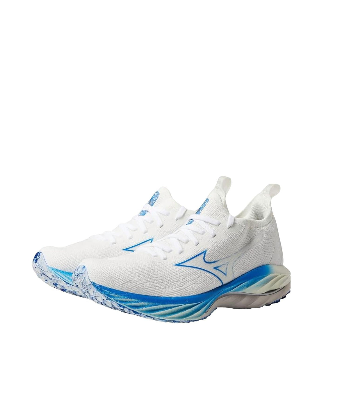 Tenis para correr de mujer color blanco y azul