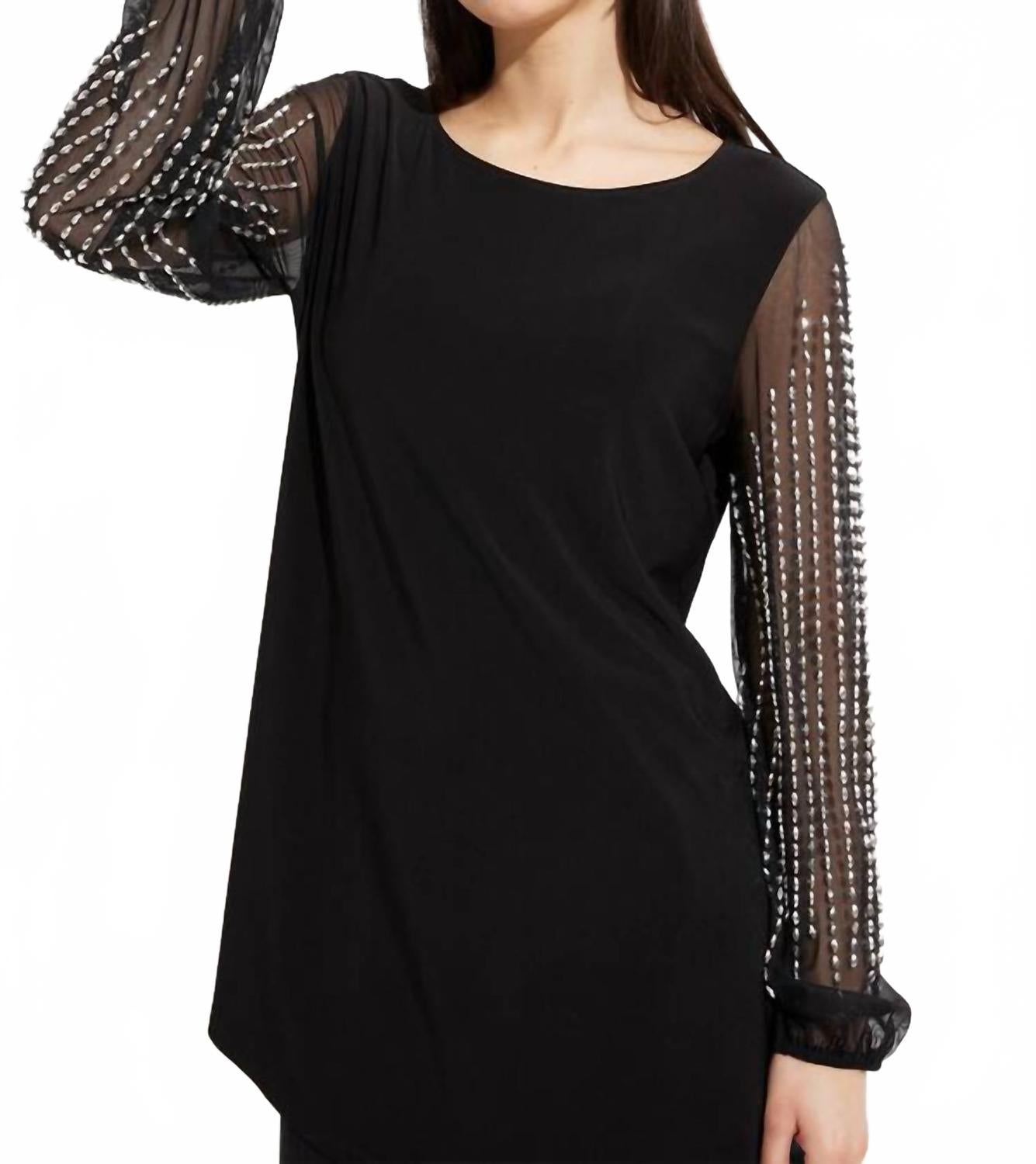 Top de corte amplio color negro