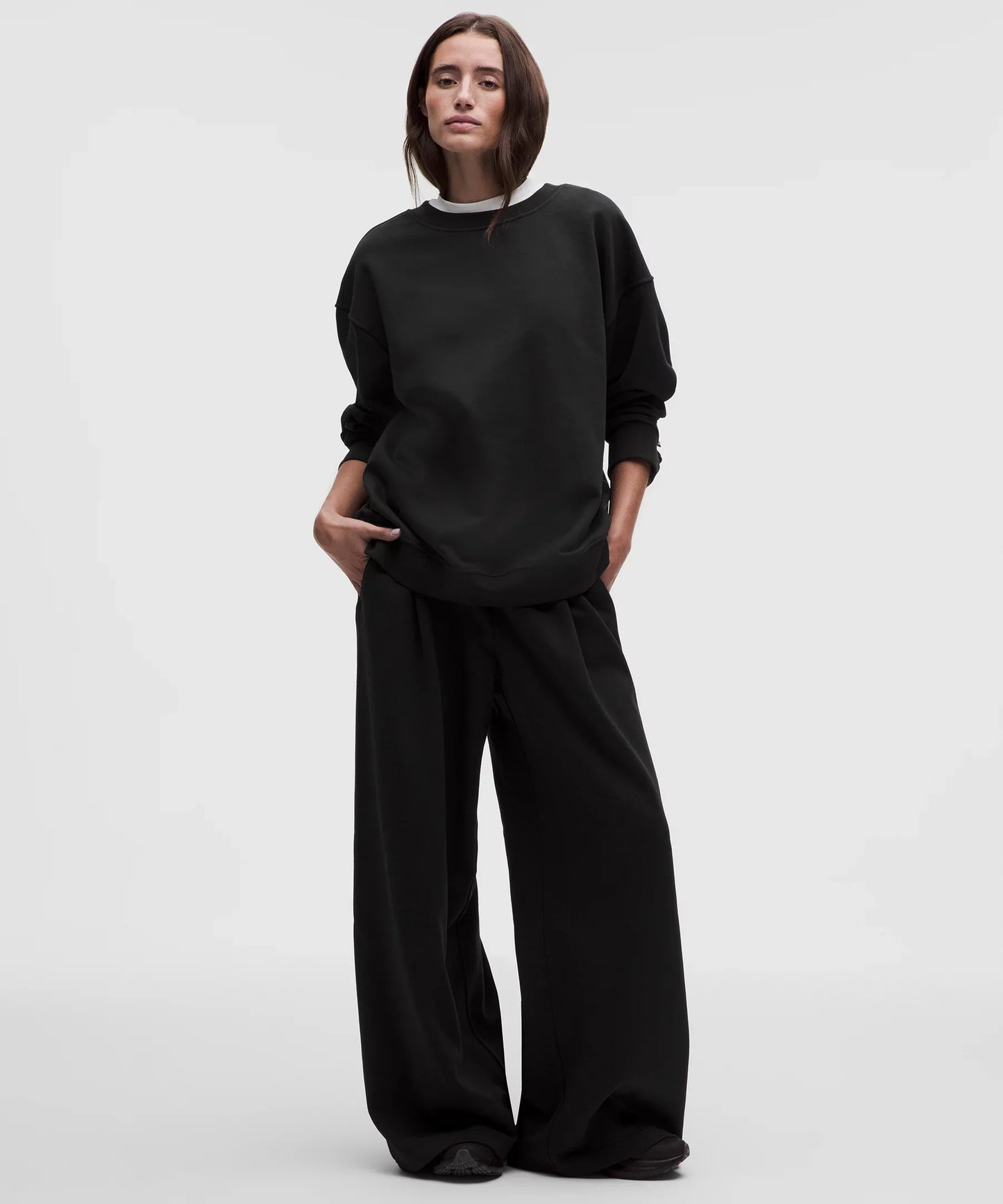 Pantalón de pierna ancha de tiro medio