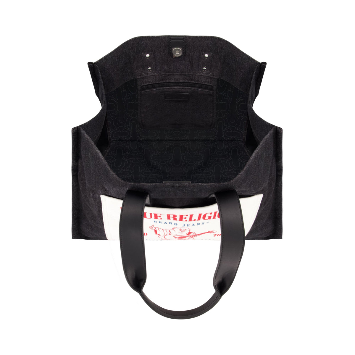 Bolso tote de mezclilla color negro