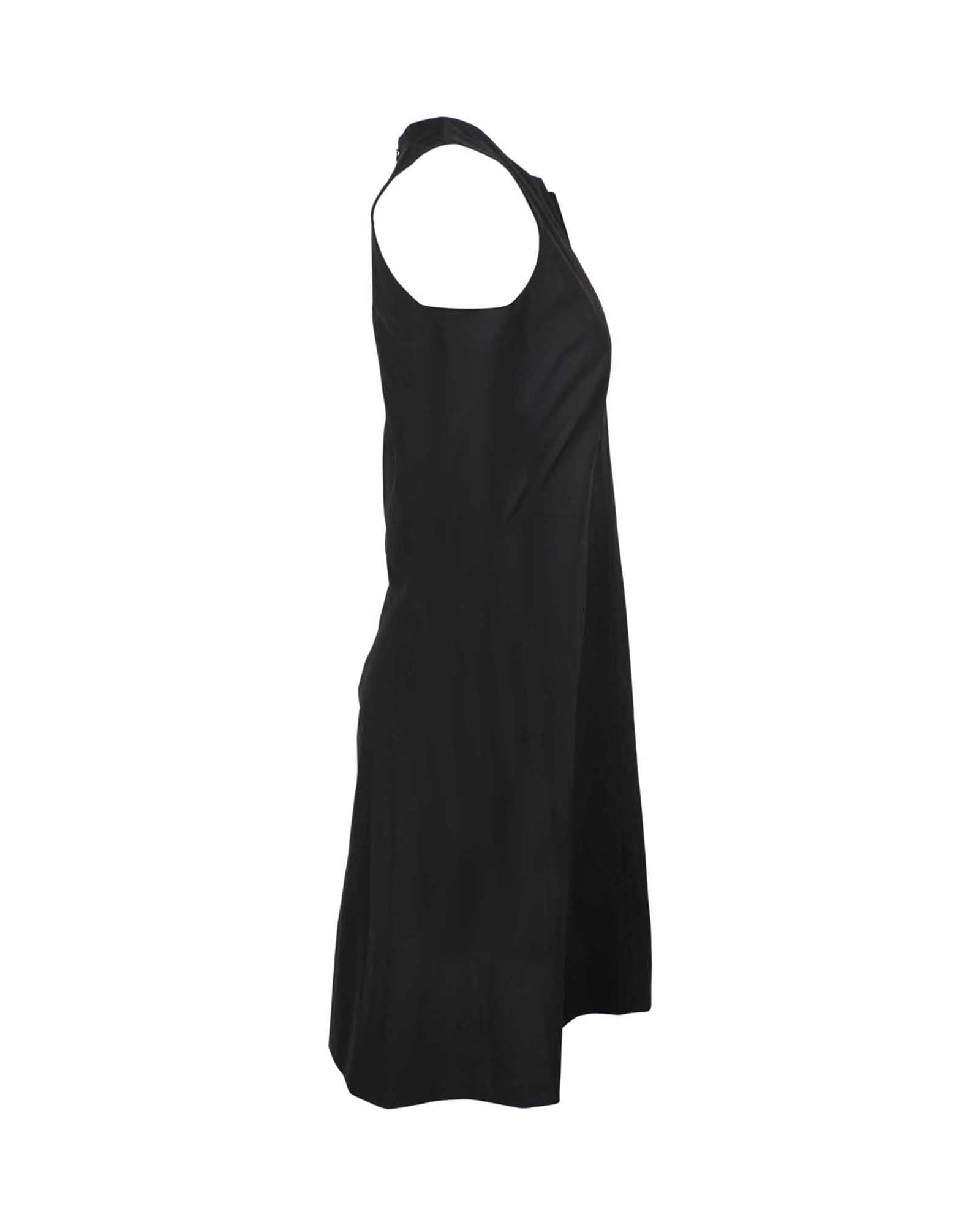 Vestido de lana sin mangas color negro