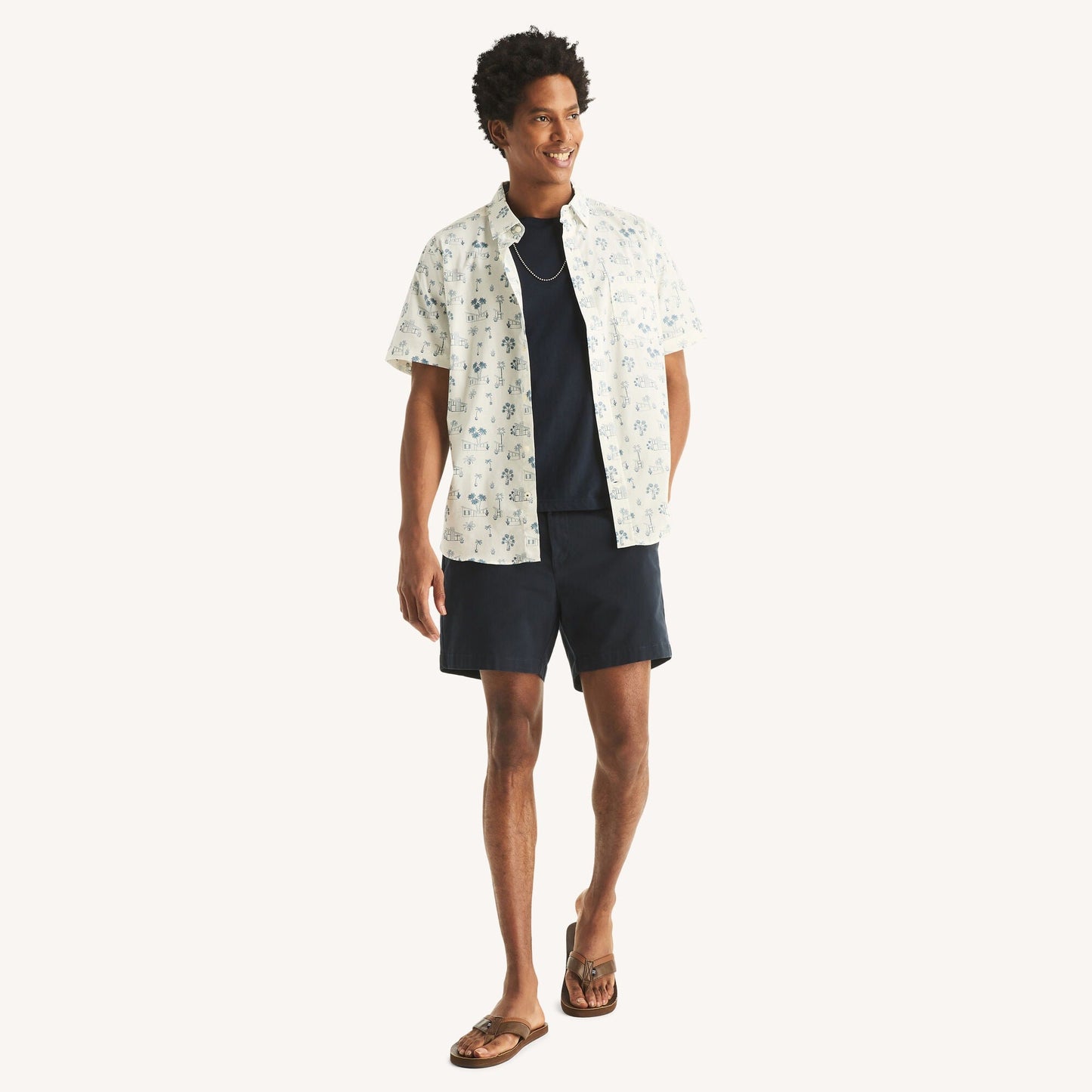 Camisa de hombre de manga corta con estampado