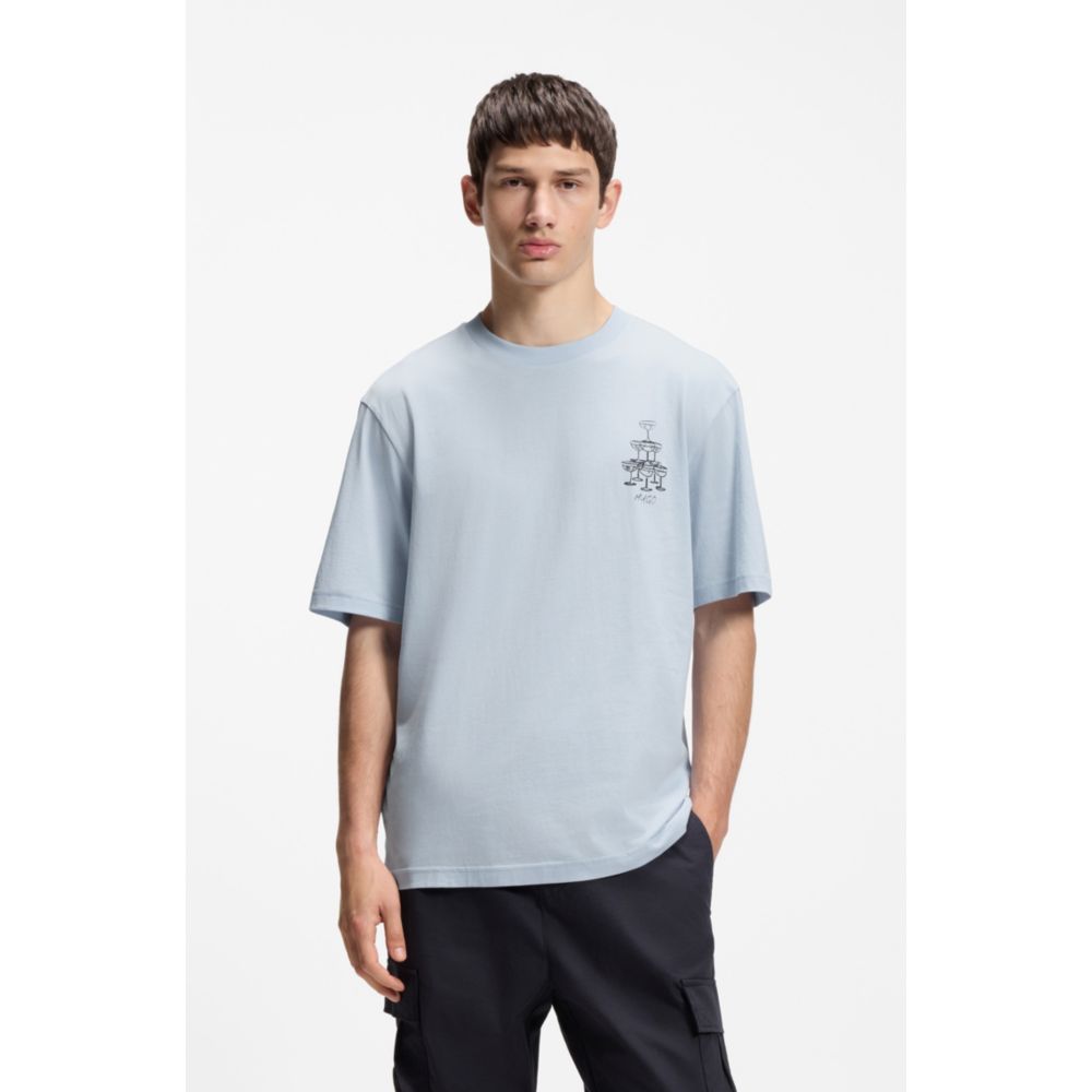 Camiseta de algodón con estampado