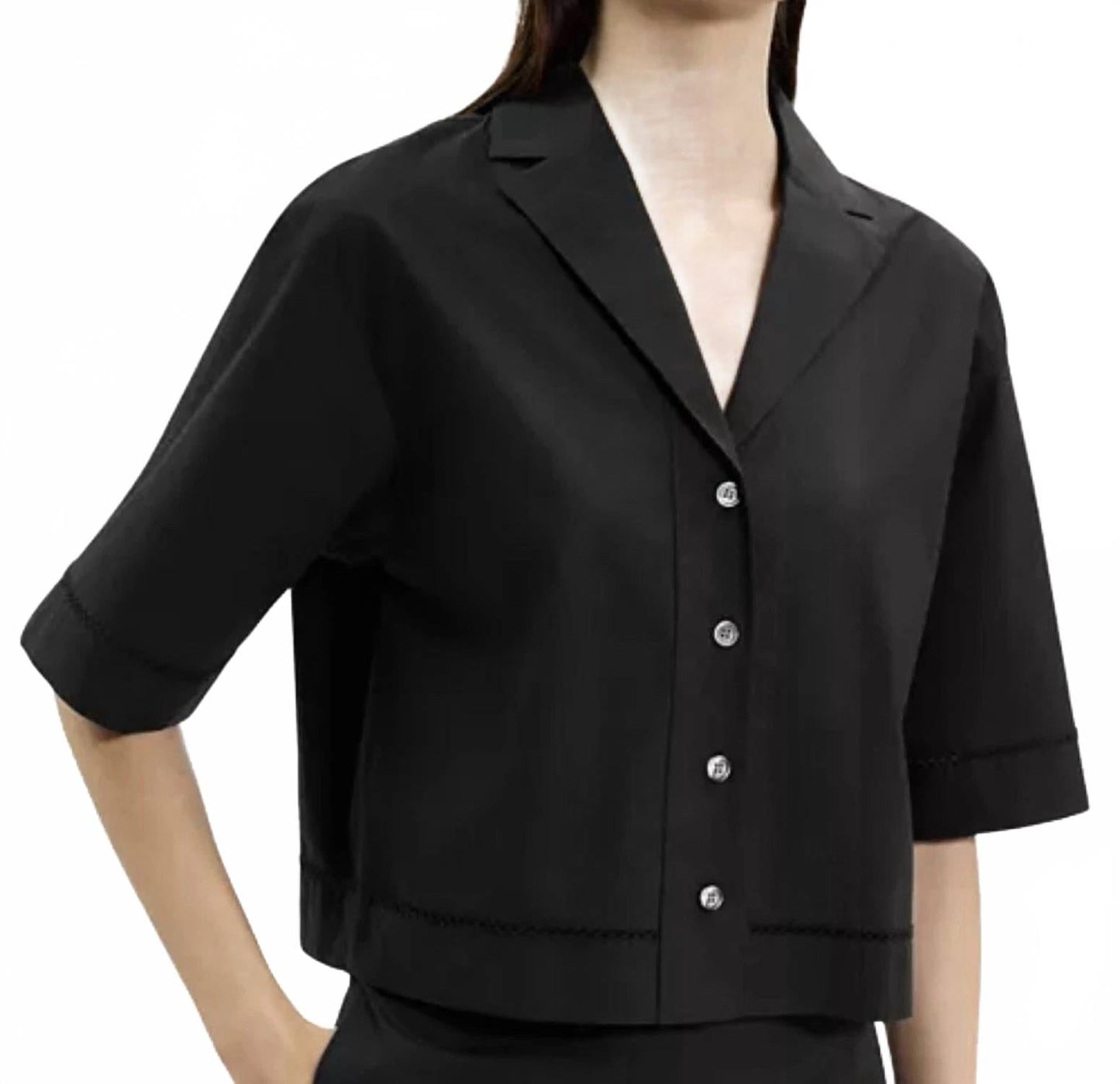 Camisa de manga corta color negro