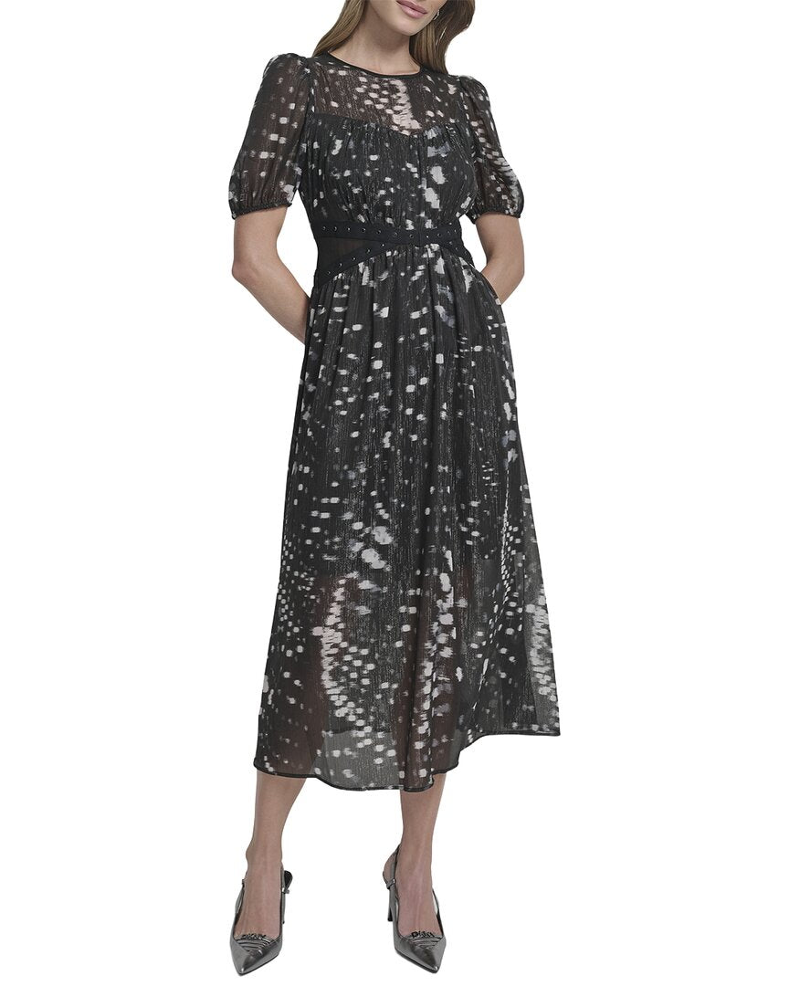 DKNY Ajustado y Acampanado