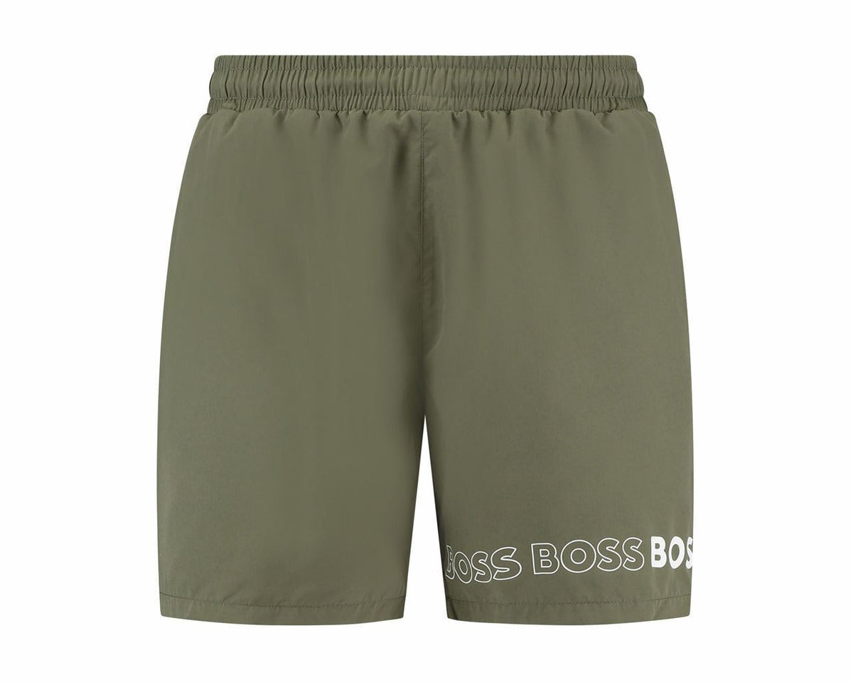 Pantaloneta de baño de hombre color verde