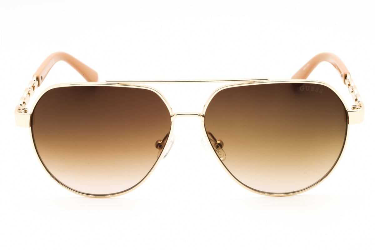 Gafas color café y dorado