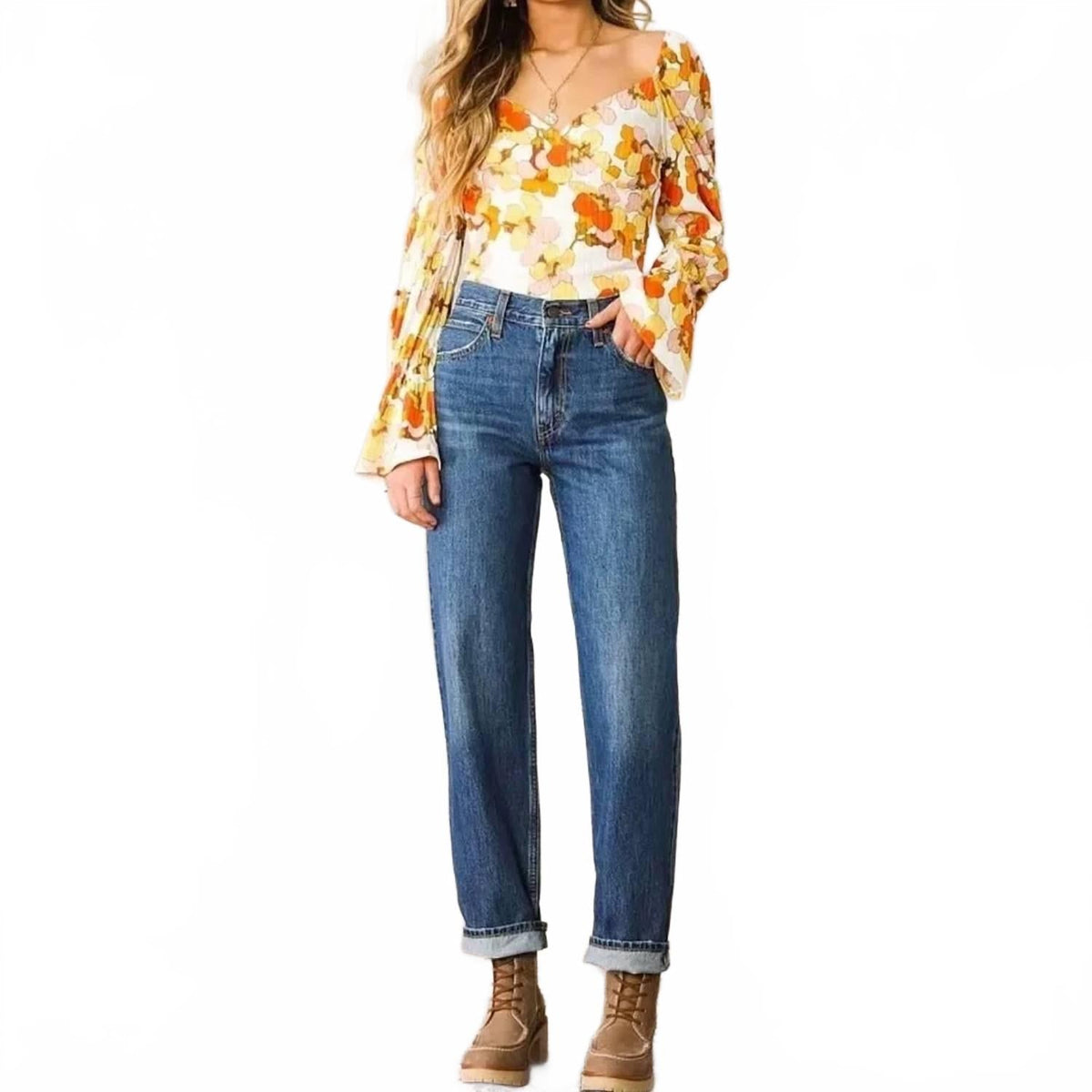 Jean color azul