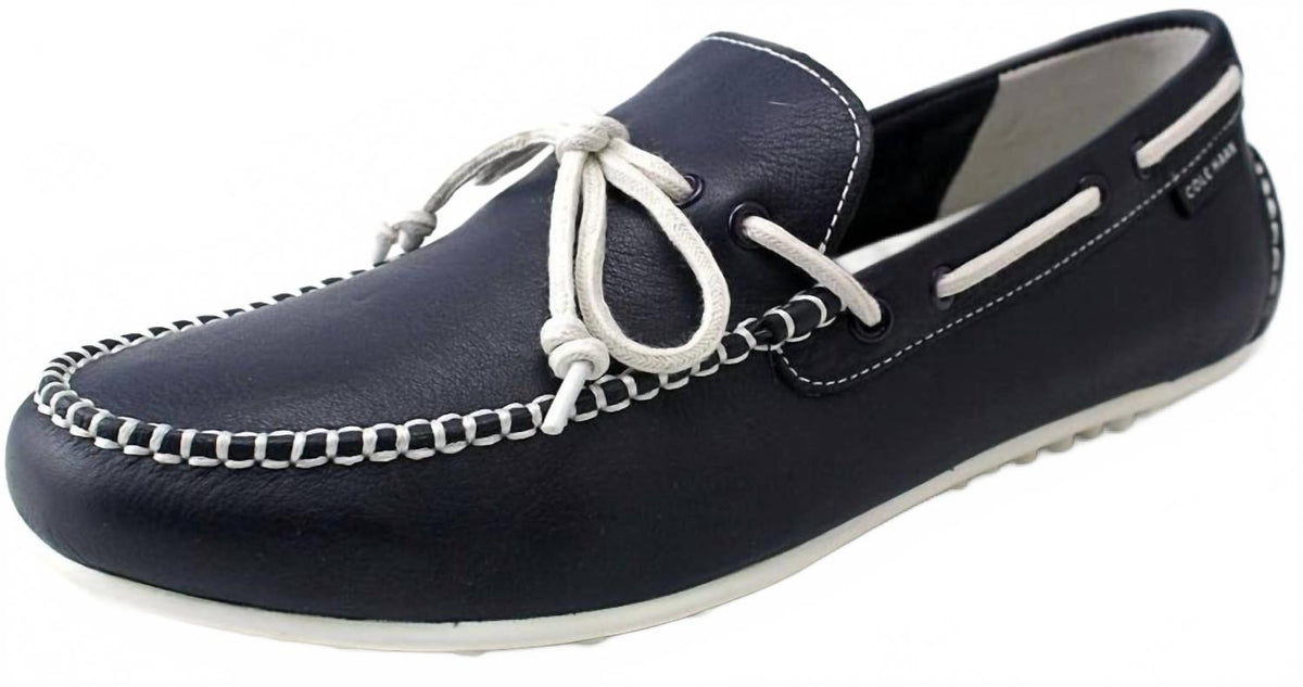 Mocasines de hombre de cuero color blanco