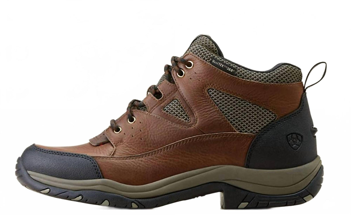 Botas de hombre color café y taupe