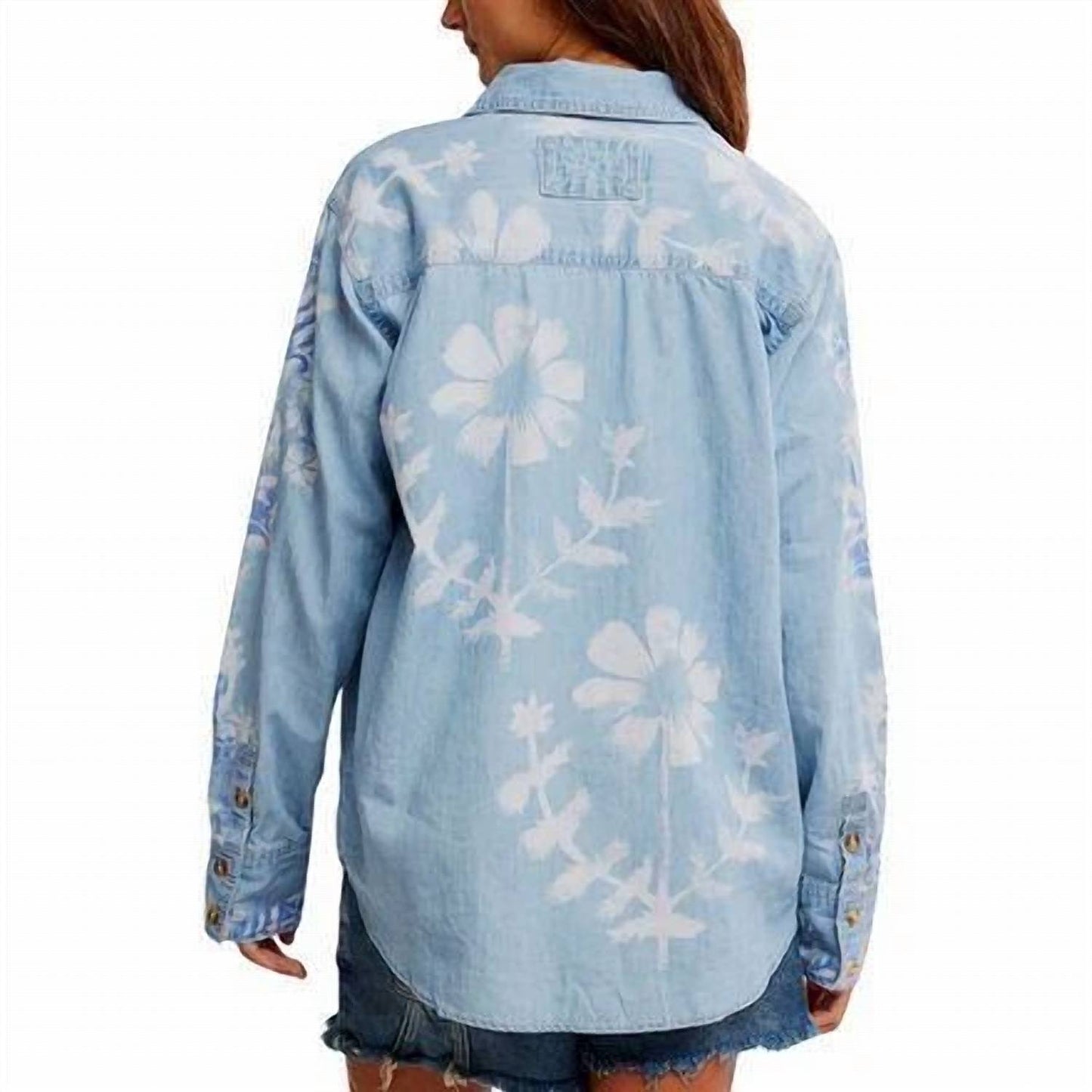 Camisa de mezclilla color azul