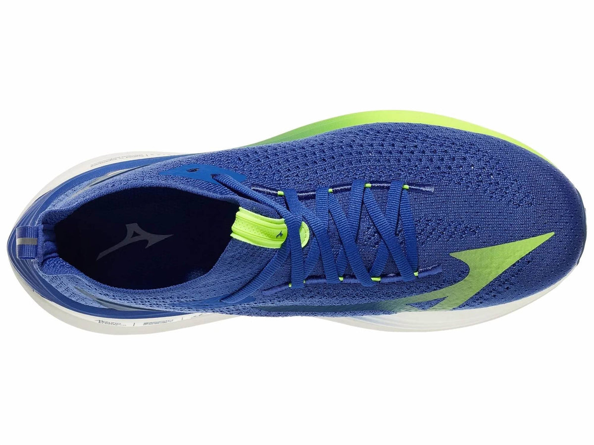 Tenis para correr de hombre color blanco y azul