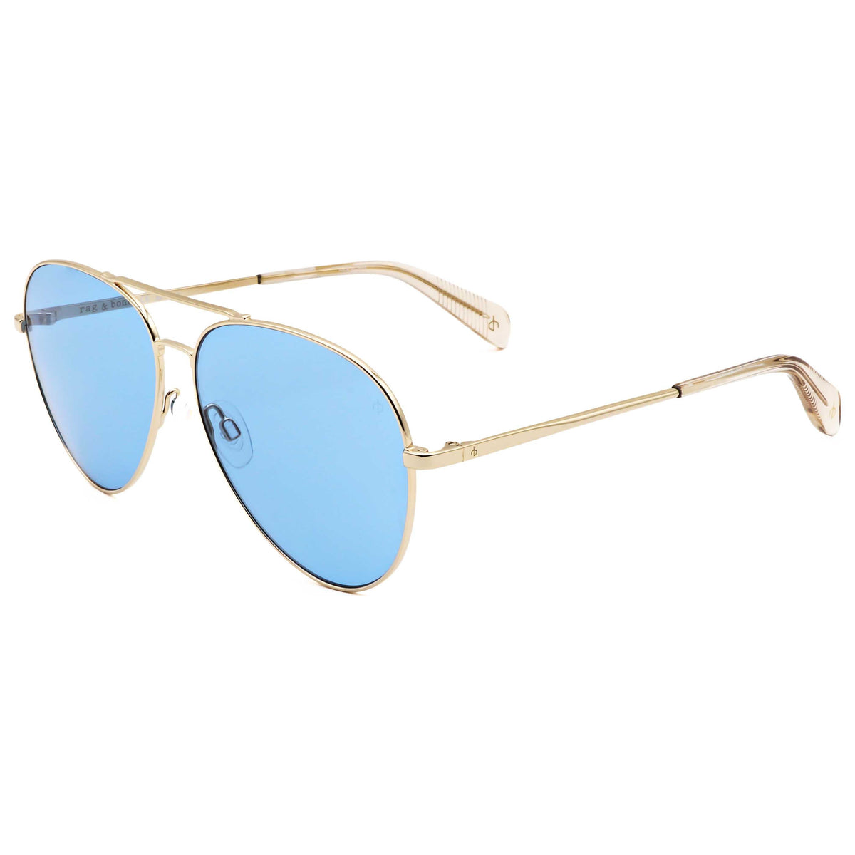 Gafas de sol unisex 59 mm color beige y dorado