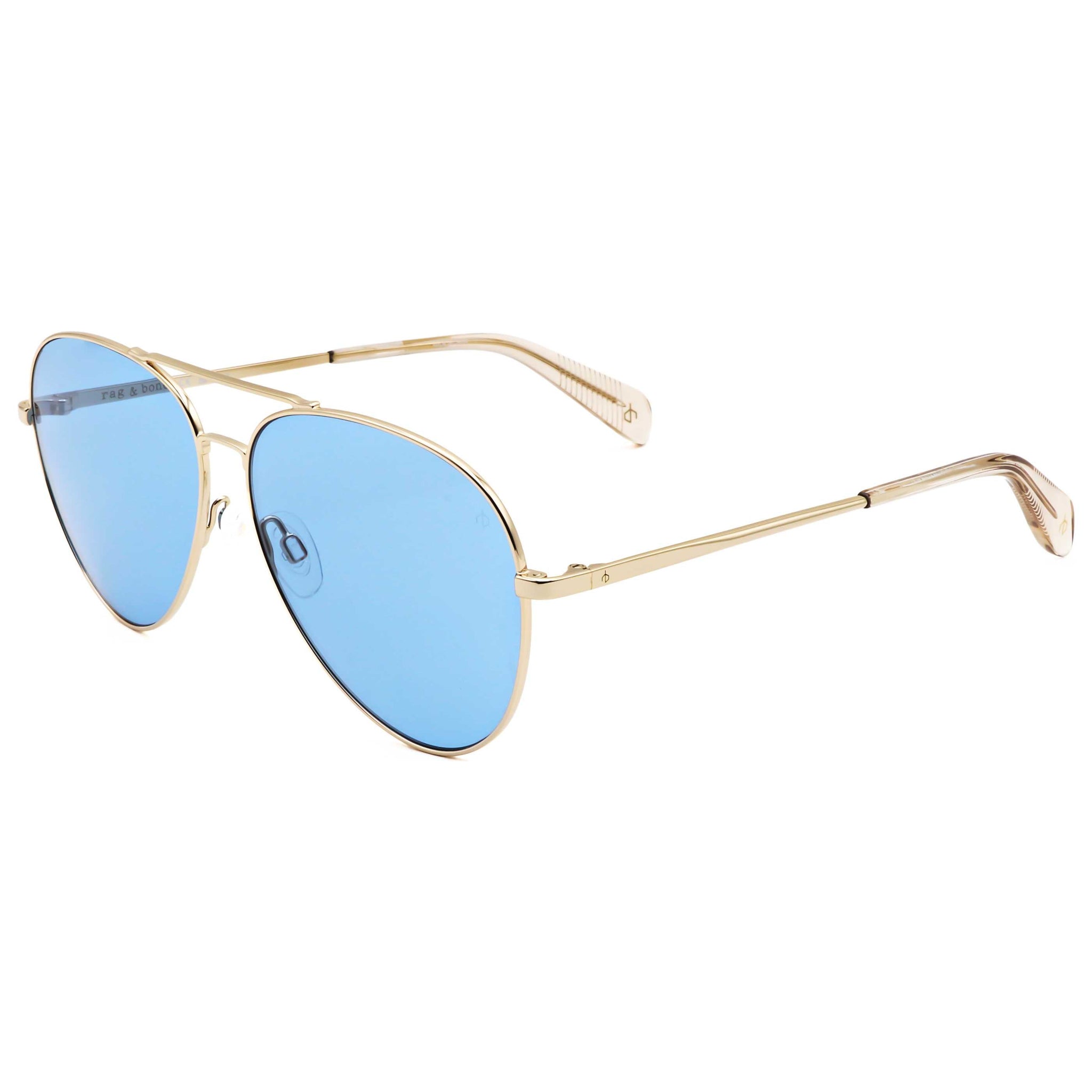Gafas de sol unisex 59 mm color beige y dorado