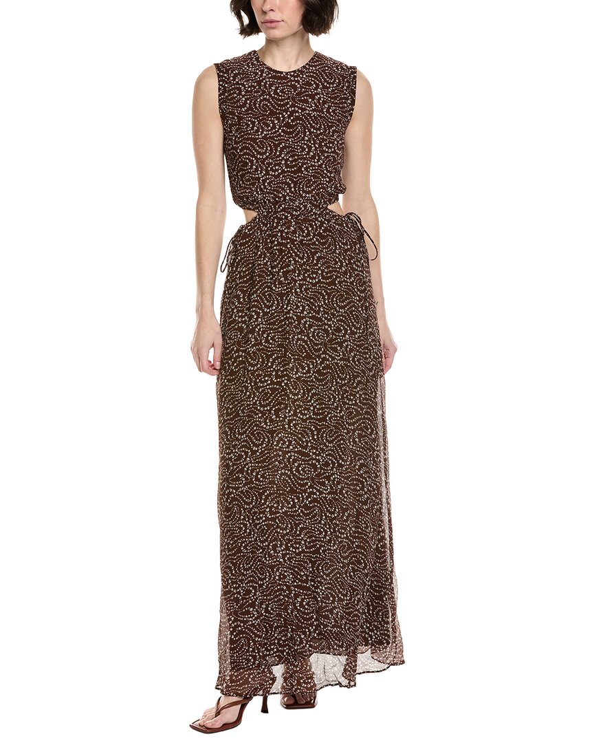 Vestido de mezcla de seda largo