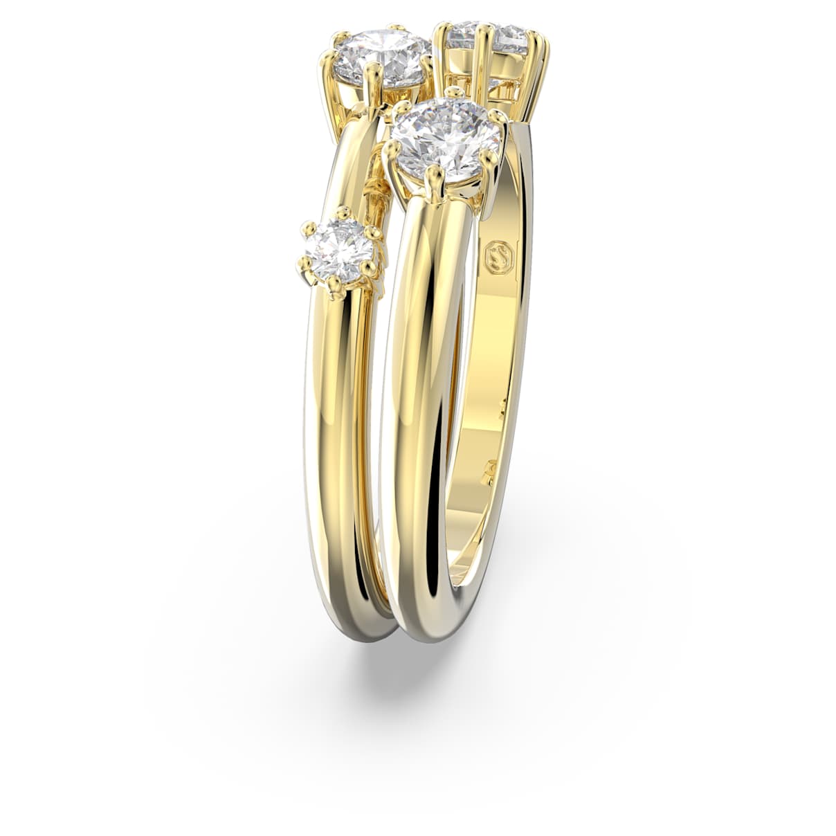 Anillo color blanco y dorado