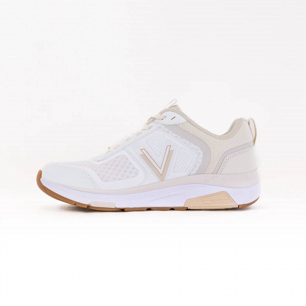 Tenis de mujer color blanco y crema