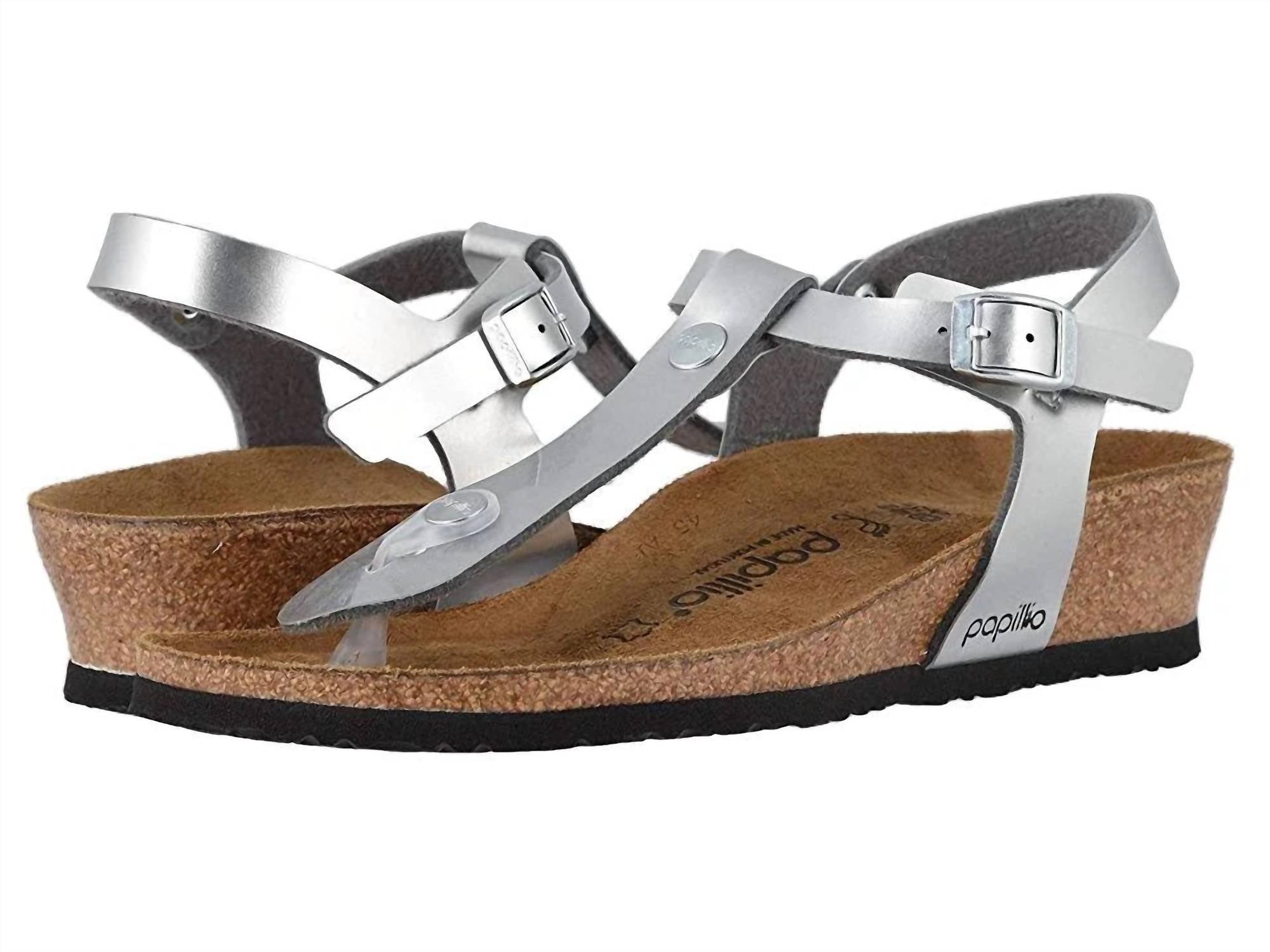 Sandalias de mujer color plateado