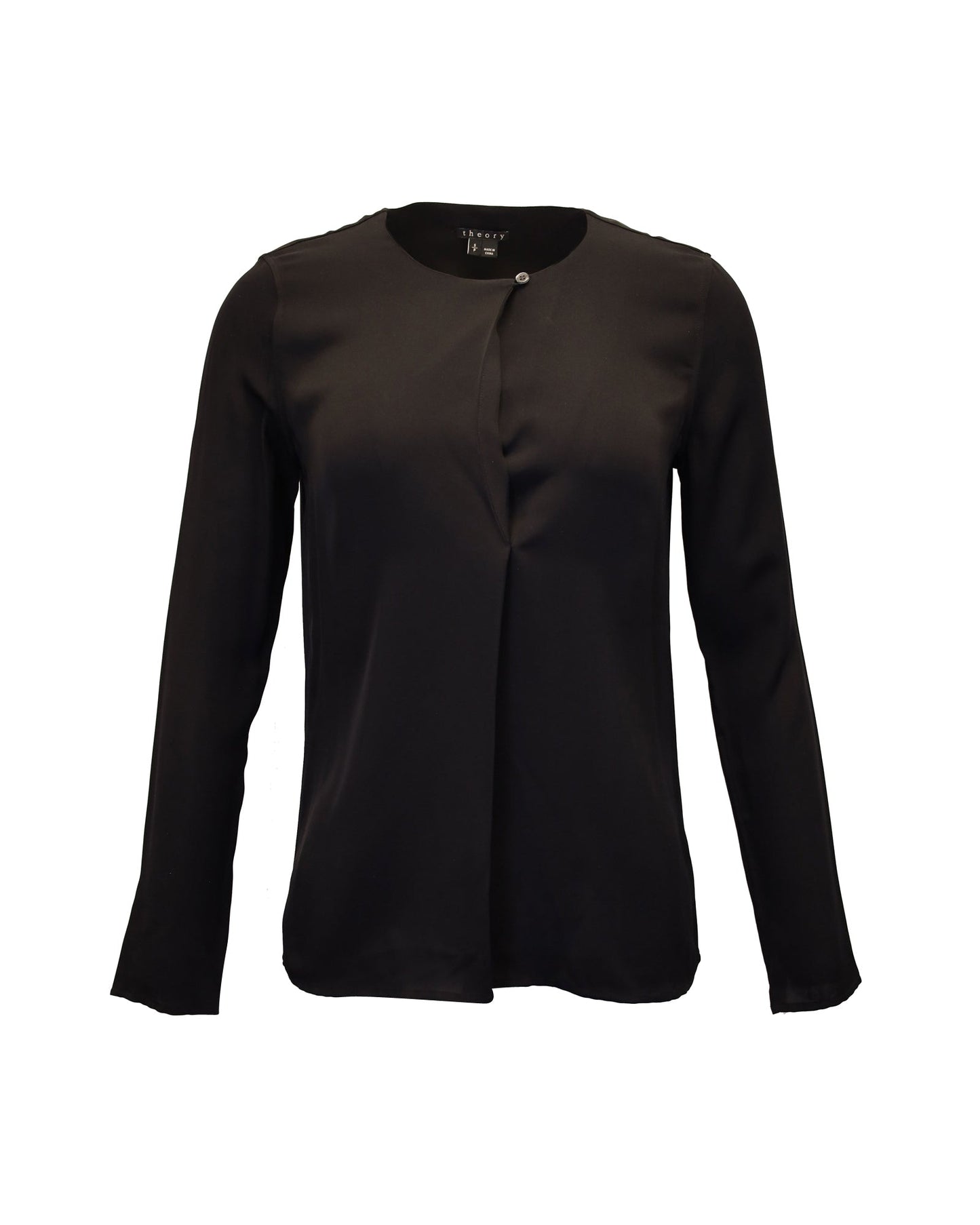 Blusa de seda color negro