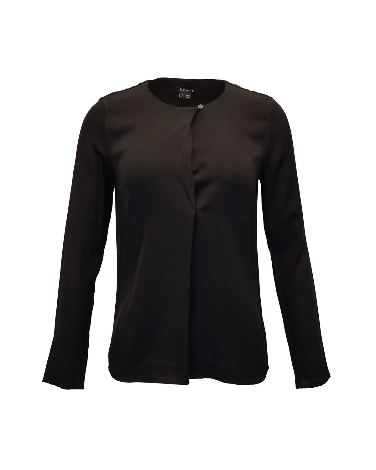 Blusa de seda color negro
