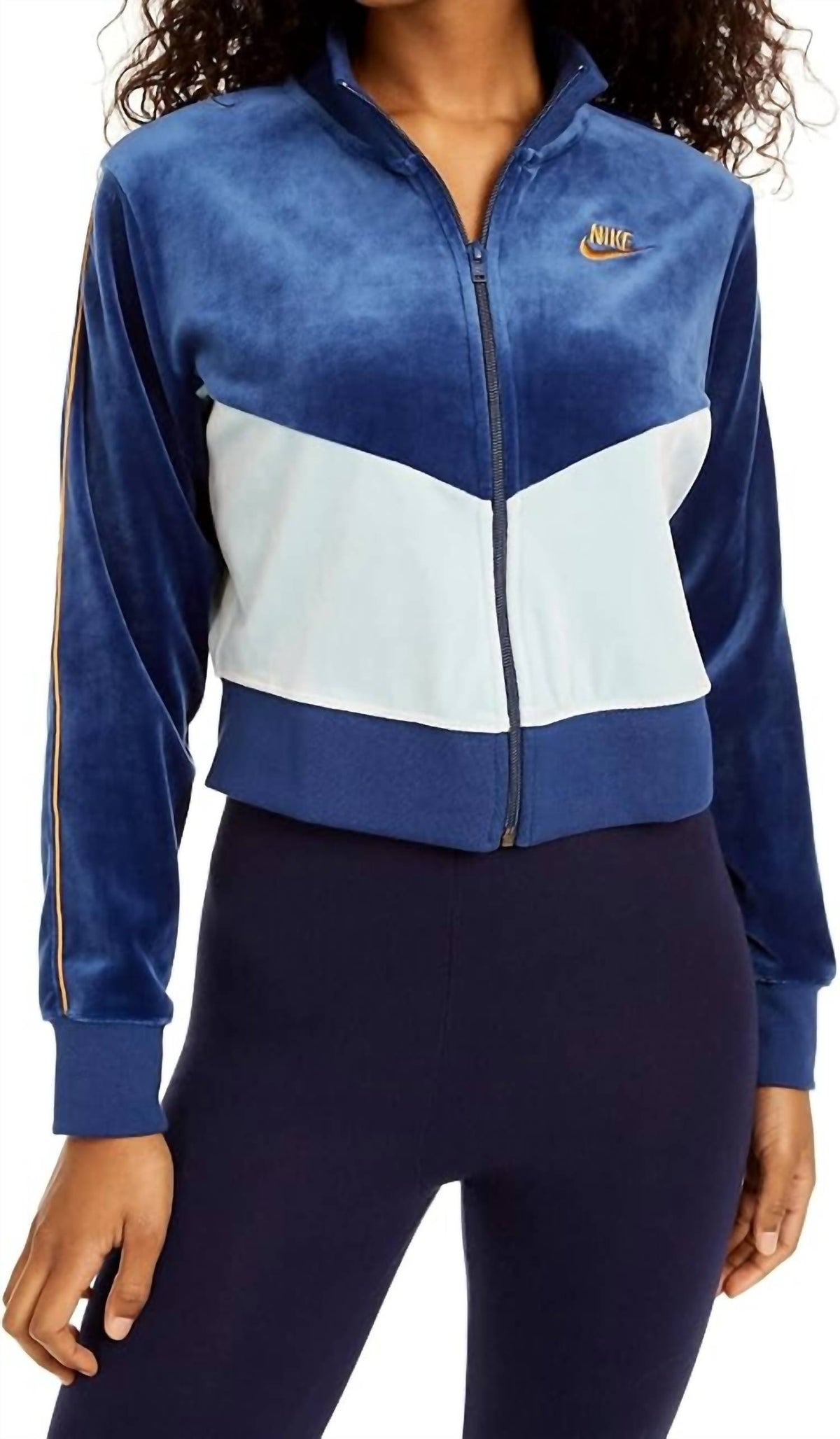 Chaqueta de terciopelo color azul
