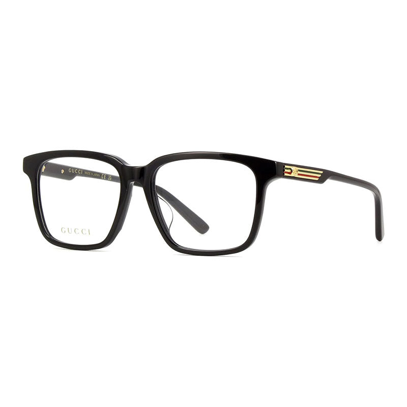 Gucci Gafas Cuadradas Marco Completo, Marco Negro y Lentes Demo Transparentes Gg1293Oa001