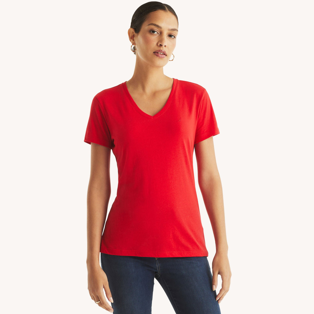 Camiseta con cuello en V
