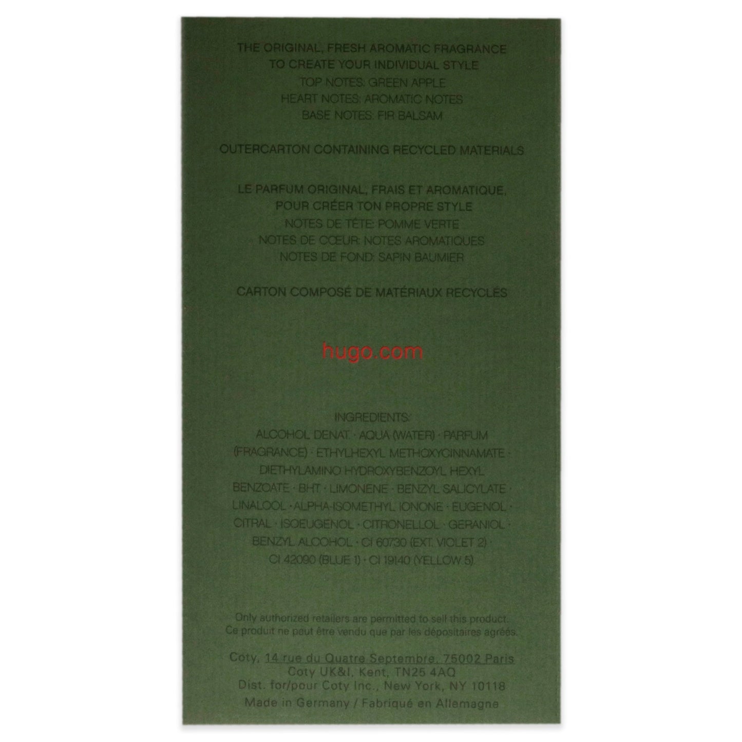 Perfume de hombre eau de toilette 2,5 oz