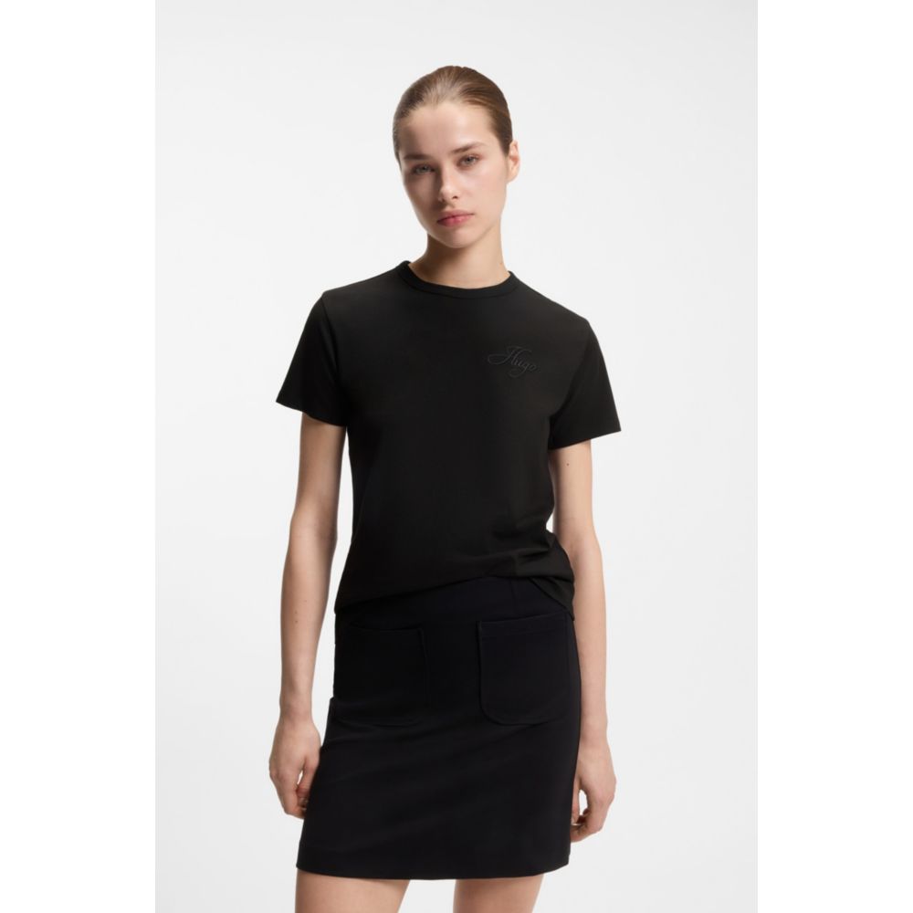 Camiseta de algodón con bordado