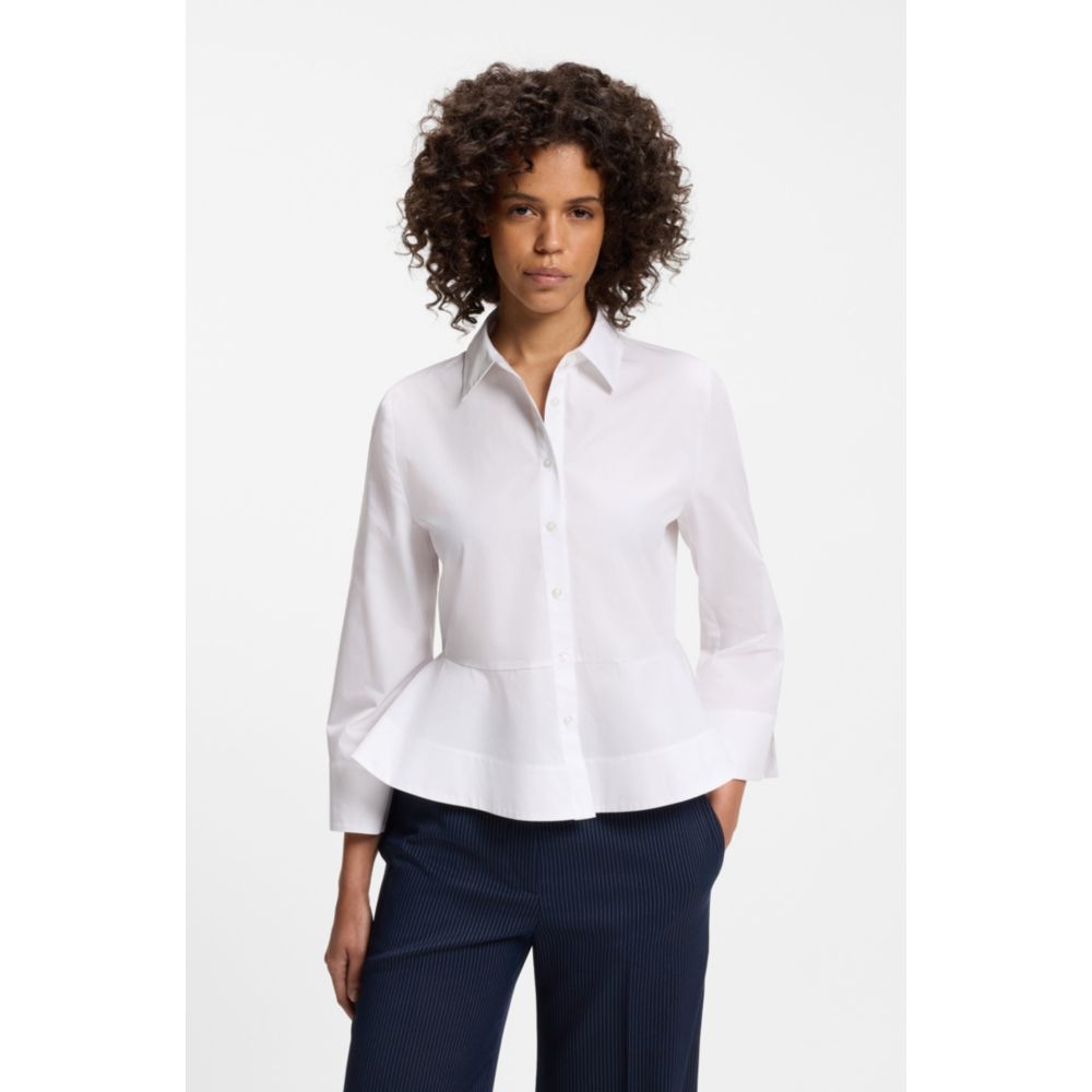 Blusa de algodón de corte ajustado