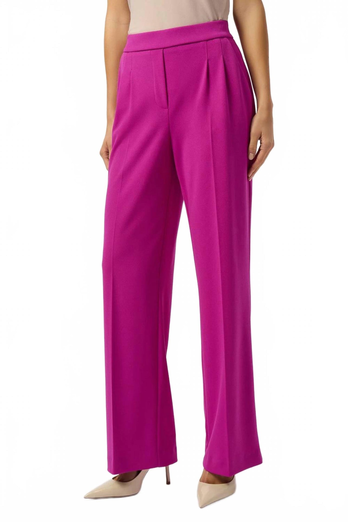 Pantalón de pierna ancha con pliegues