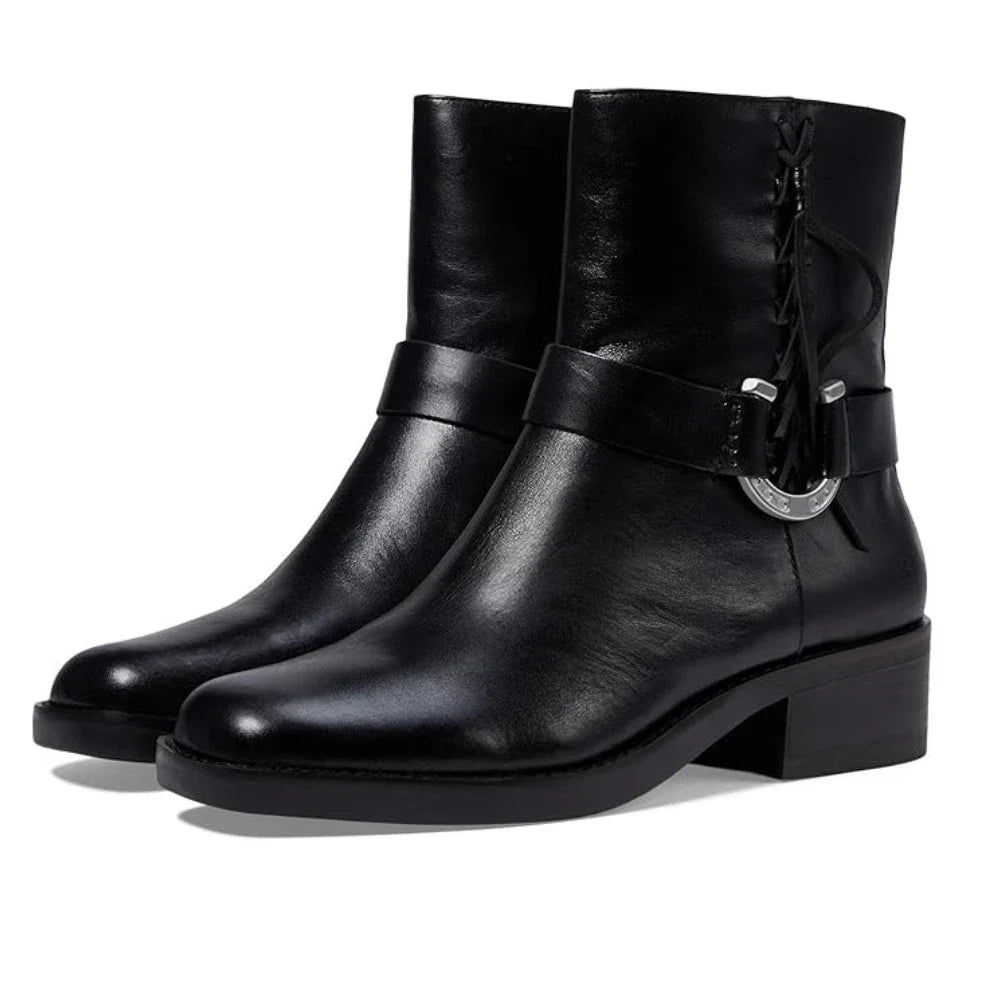 Botines de mujer de cuero color negro