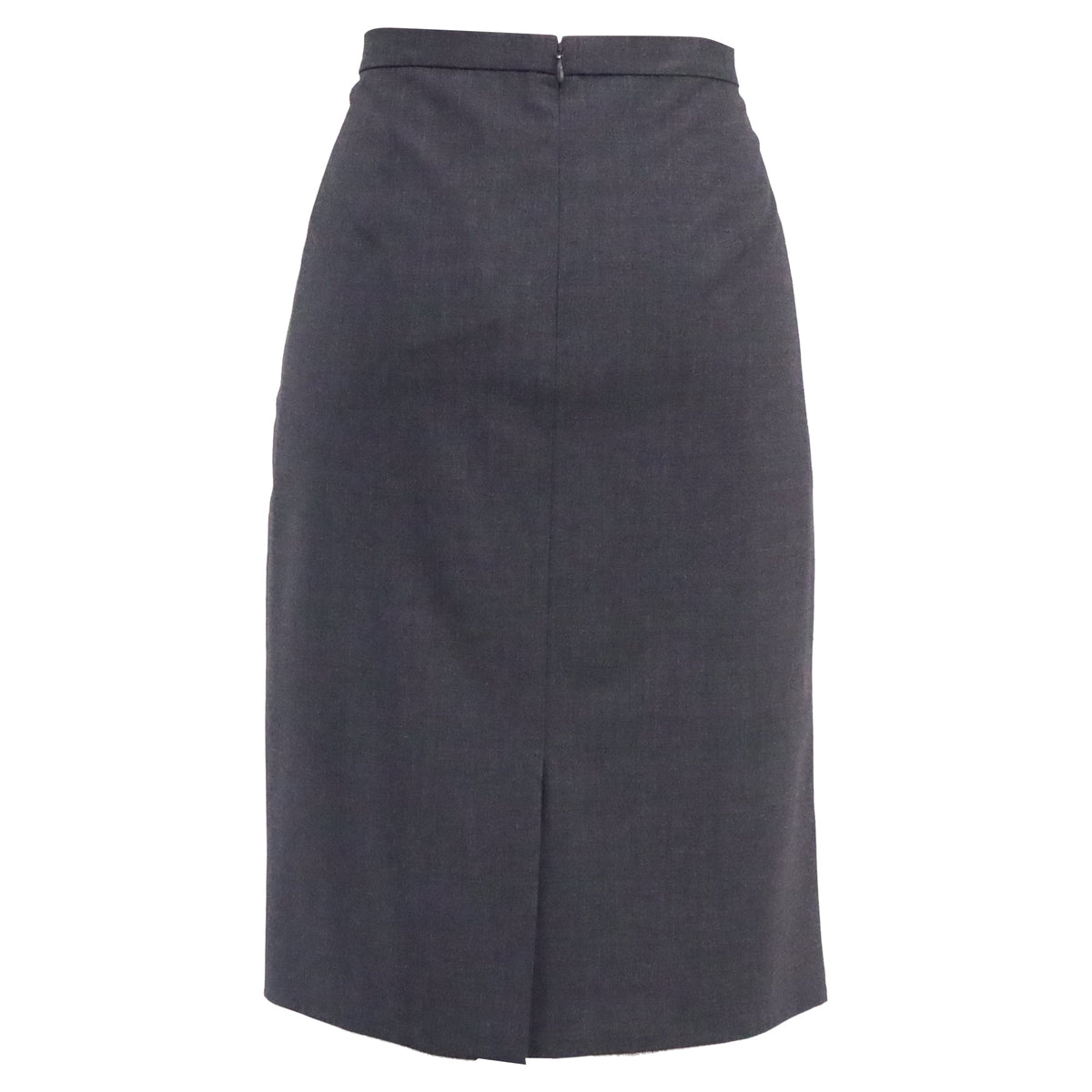 Falda de lana color gris