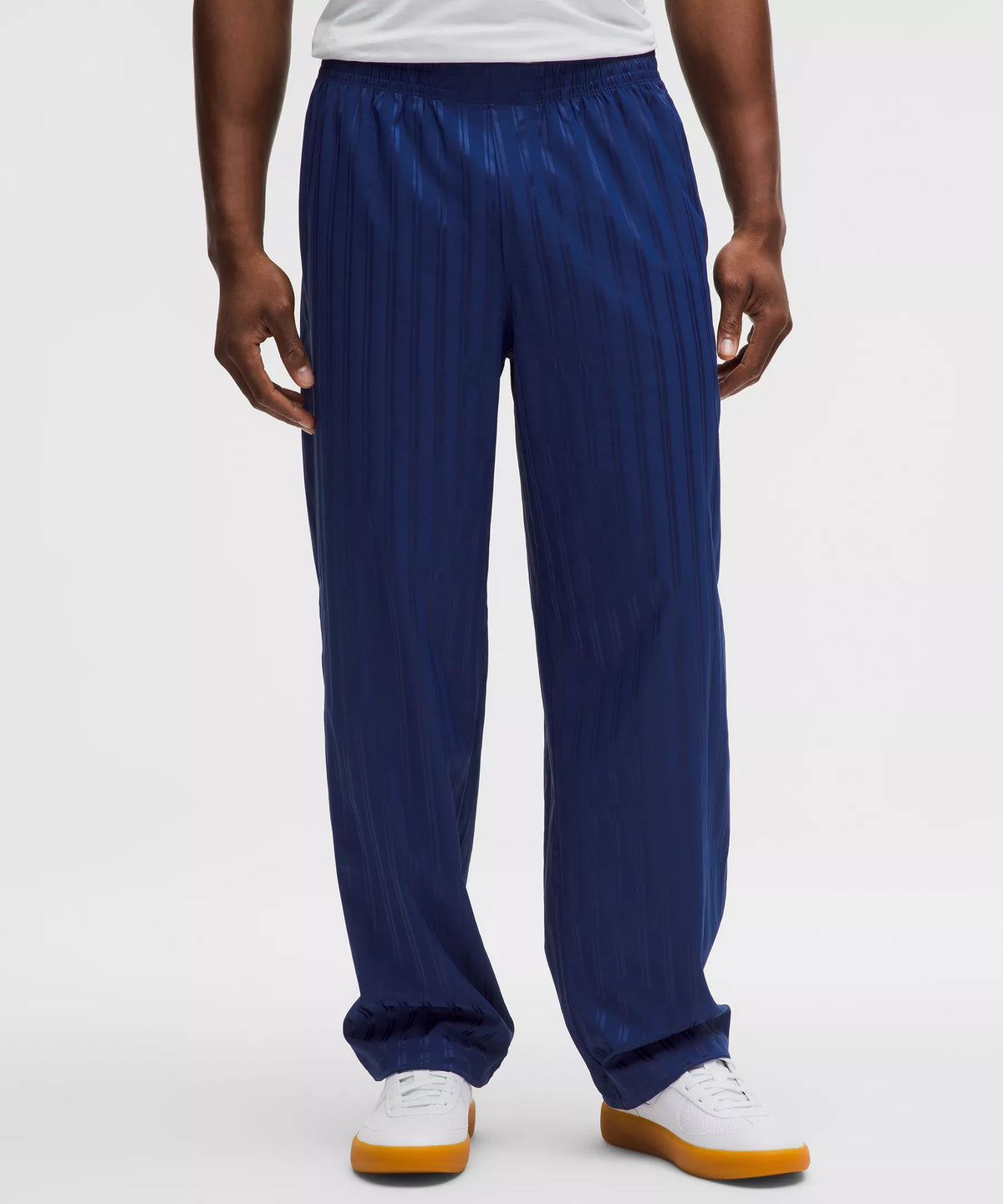 Pantalón de satén a rayas