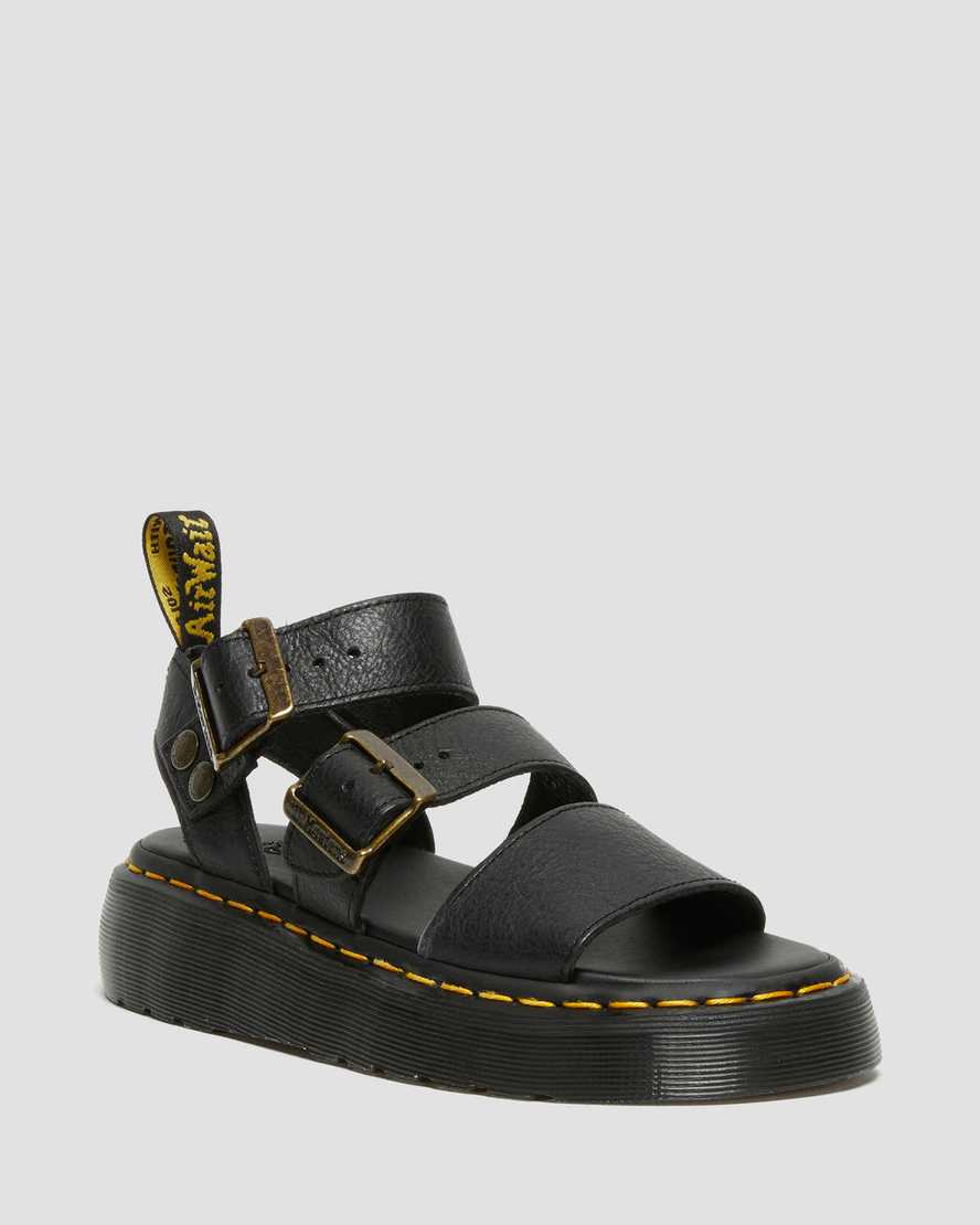 Sandalias de cuero con plataforma