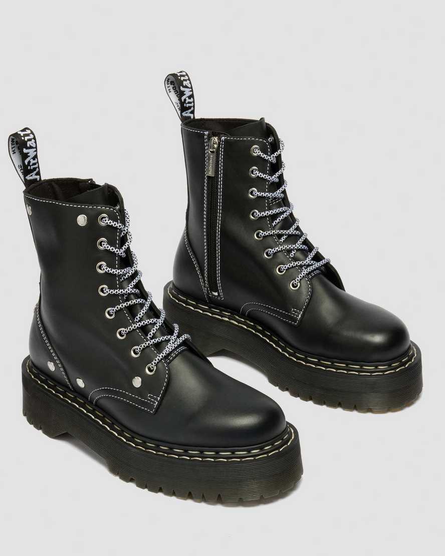 Botas de cuero con plataforma