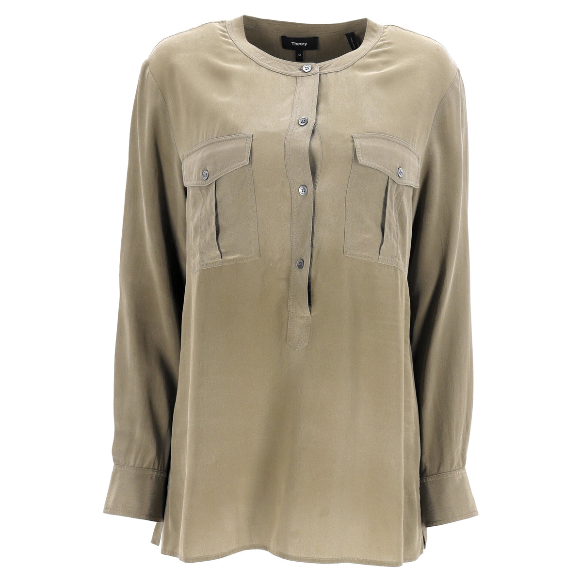 Blusa de seda de manga larga