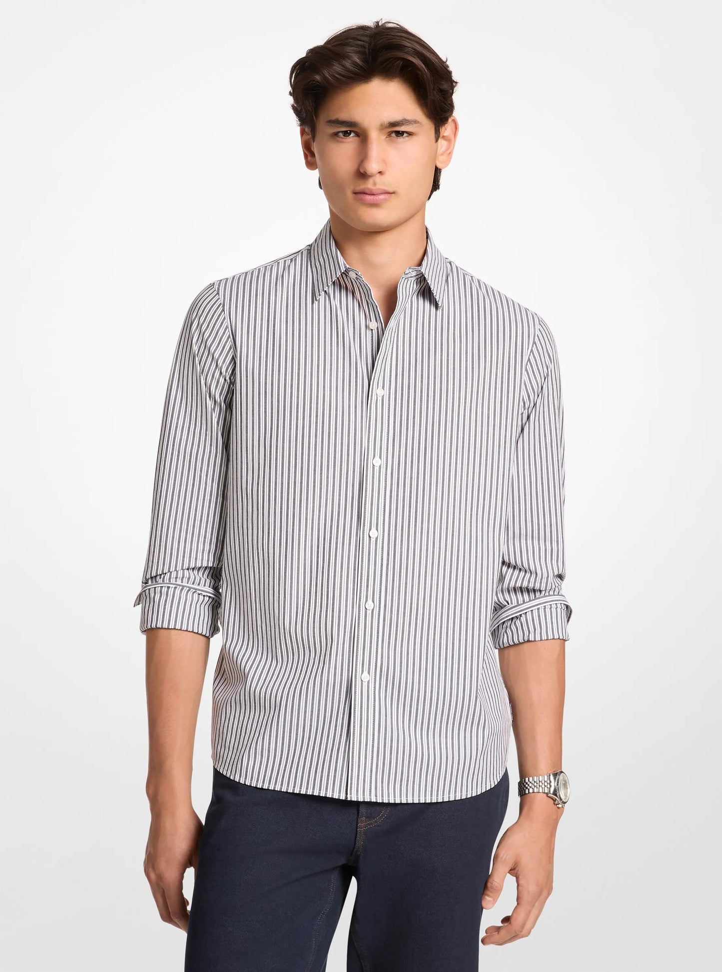 Camisa de algodón a rayas