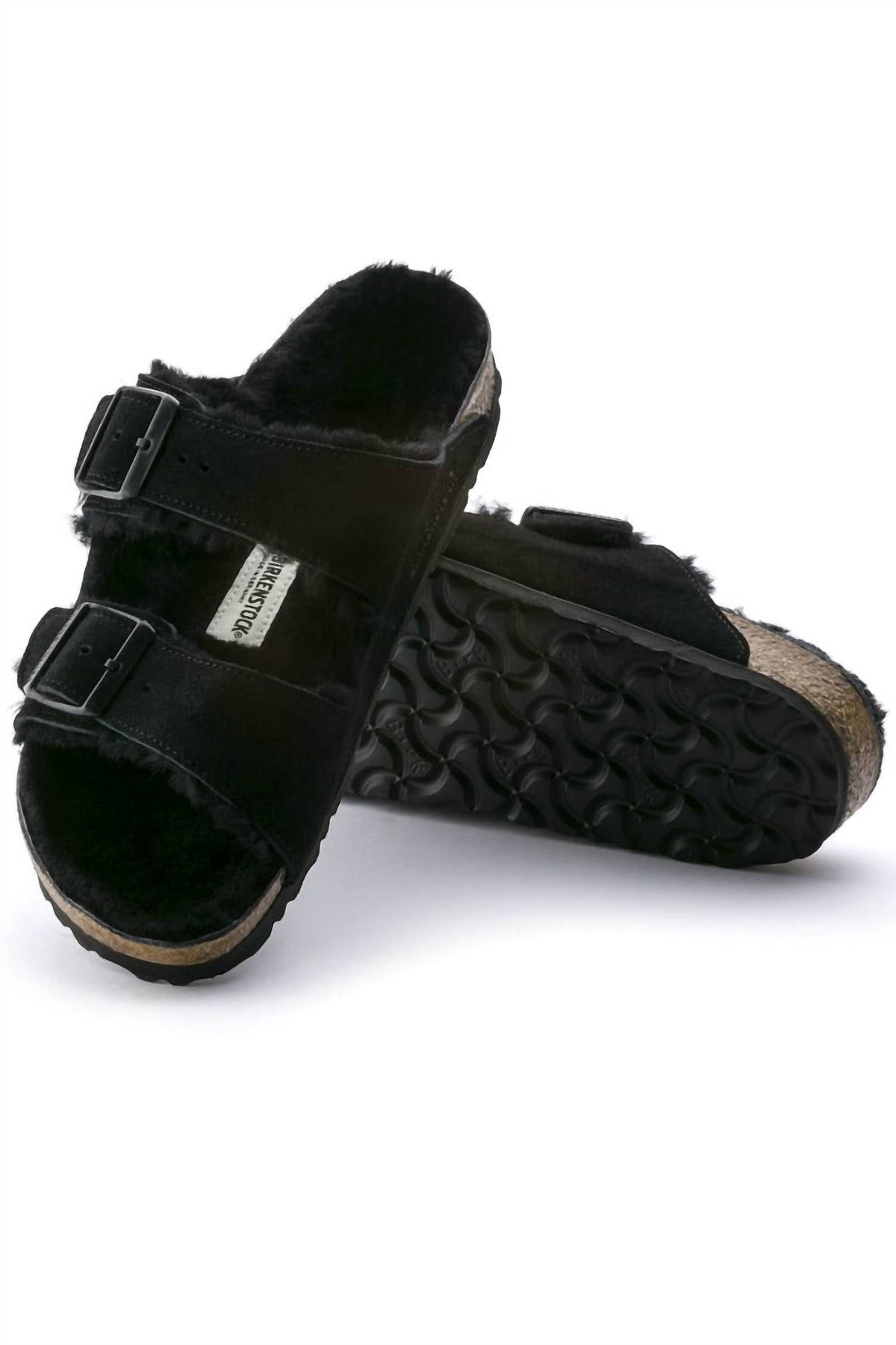 Sandalias unisex de gamuza color negro